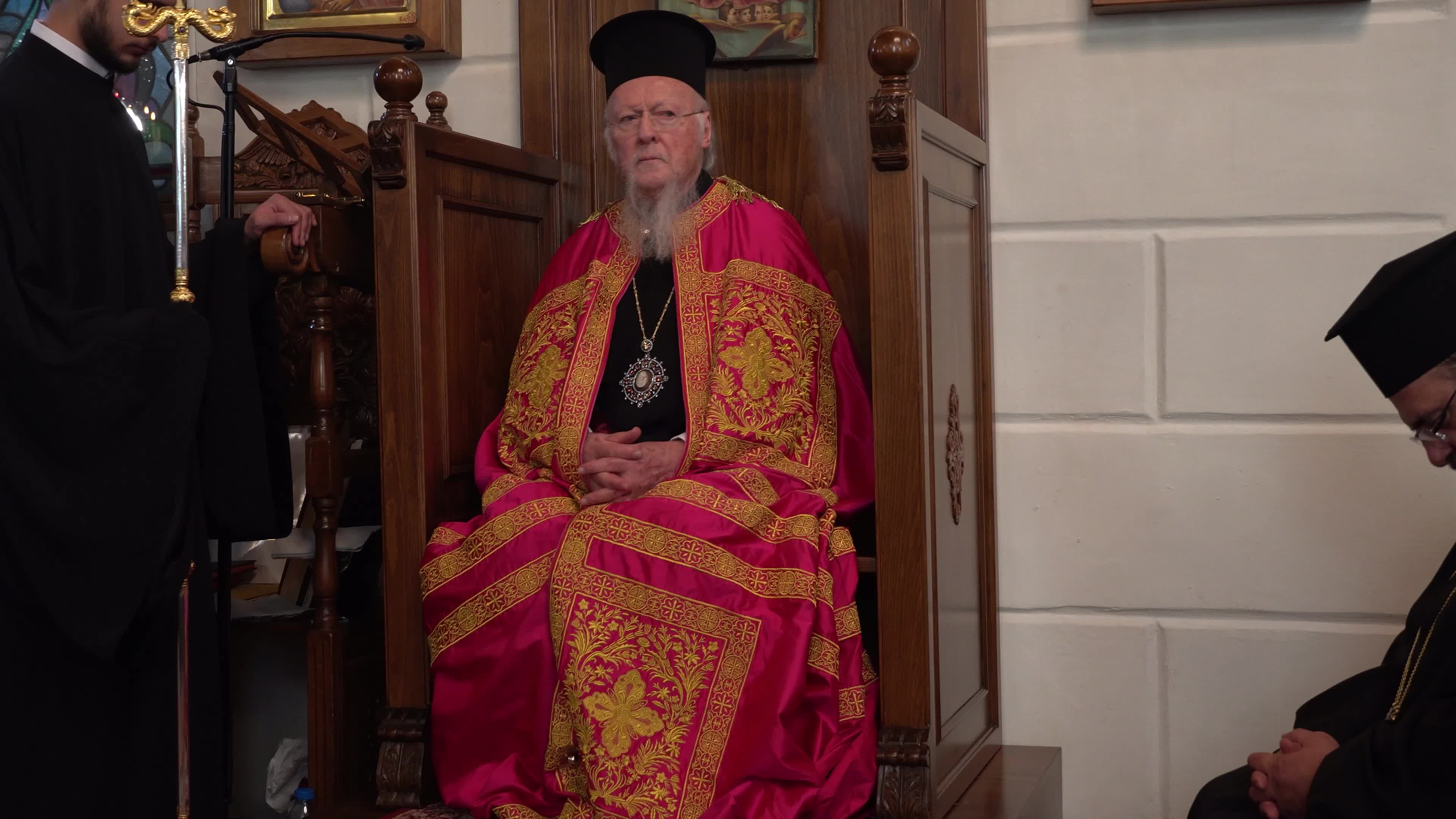 Ecumenical Patriarch Bartholomew I of Constantinople officiates Sunday mass, Izmir, Turkey