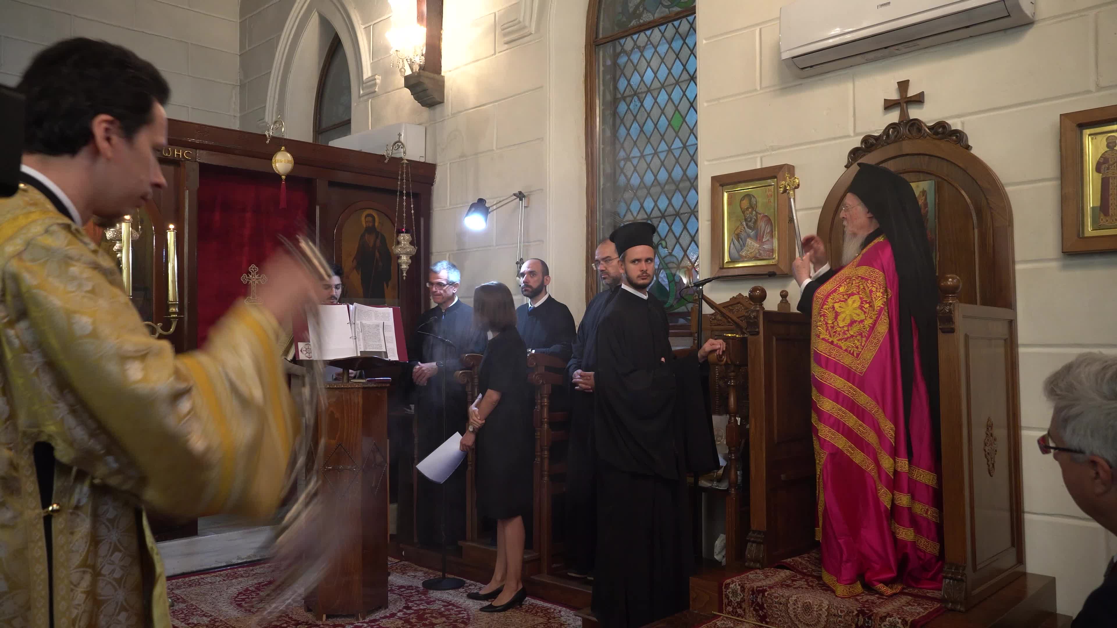 Ecumenical Patriarch Bartholomew I of Constantinople officiates Sunday mass, Izmir, Turkey