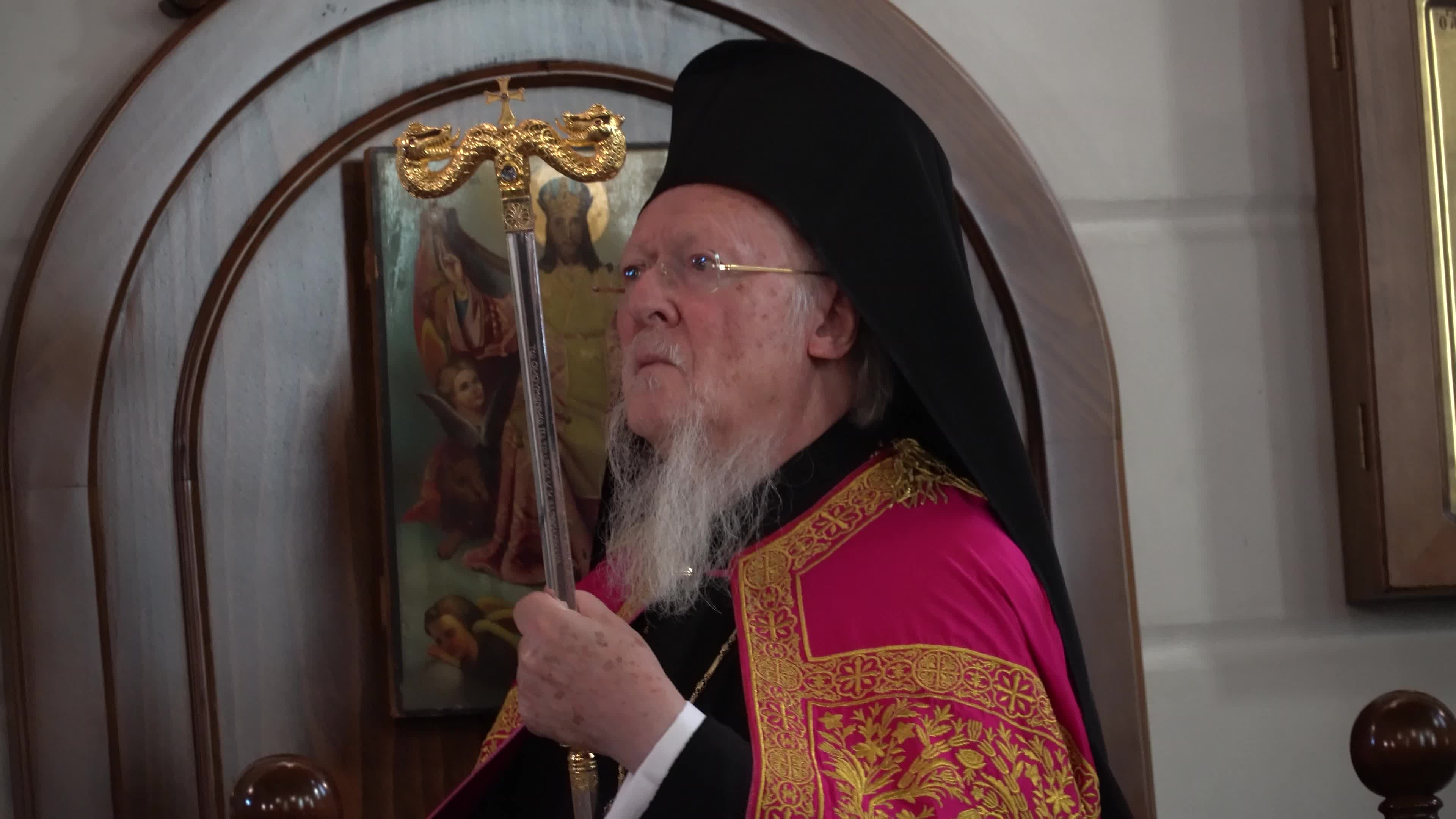 Ecumenical Patriarch Bartholomew I of Constantinople officiates Sunday mass, Izmir, Turkey