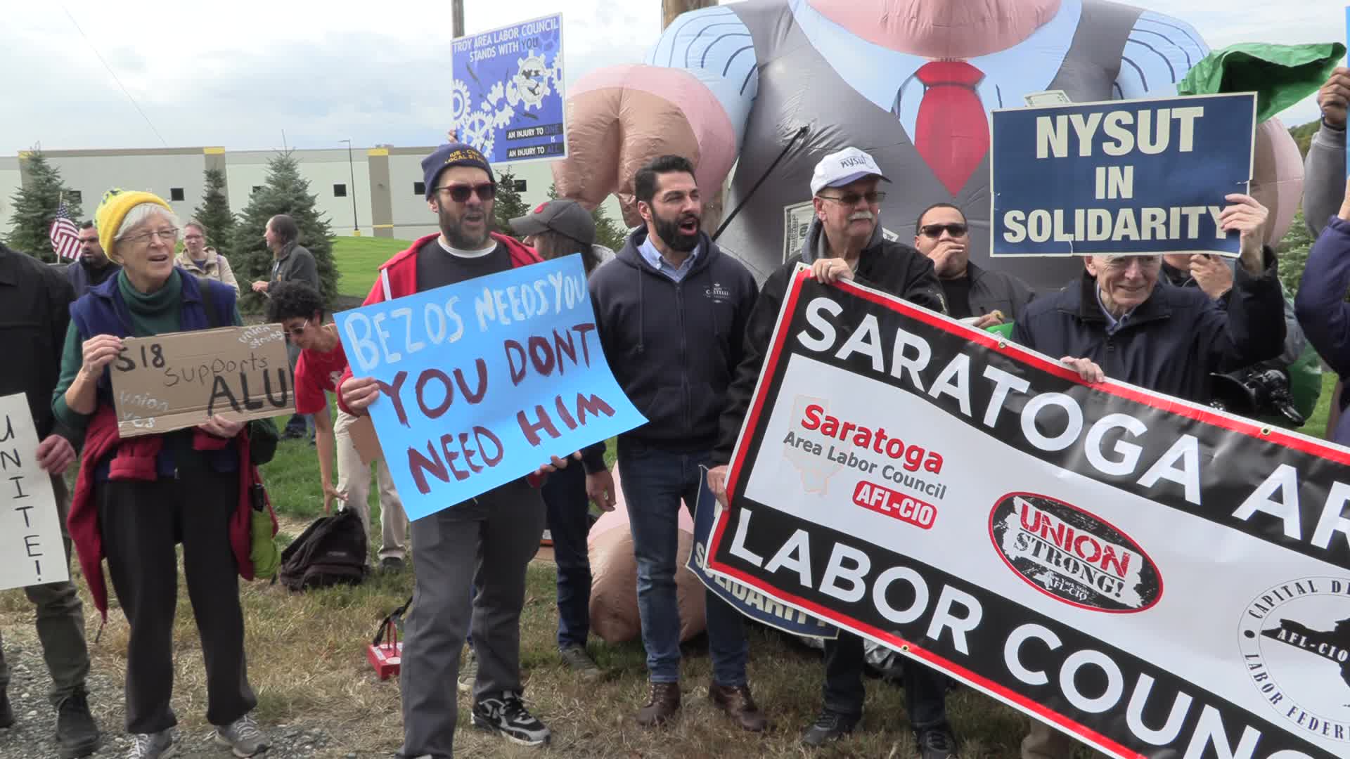 NY: Amazon Labor Union Election Rally Albany