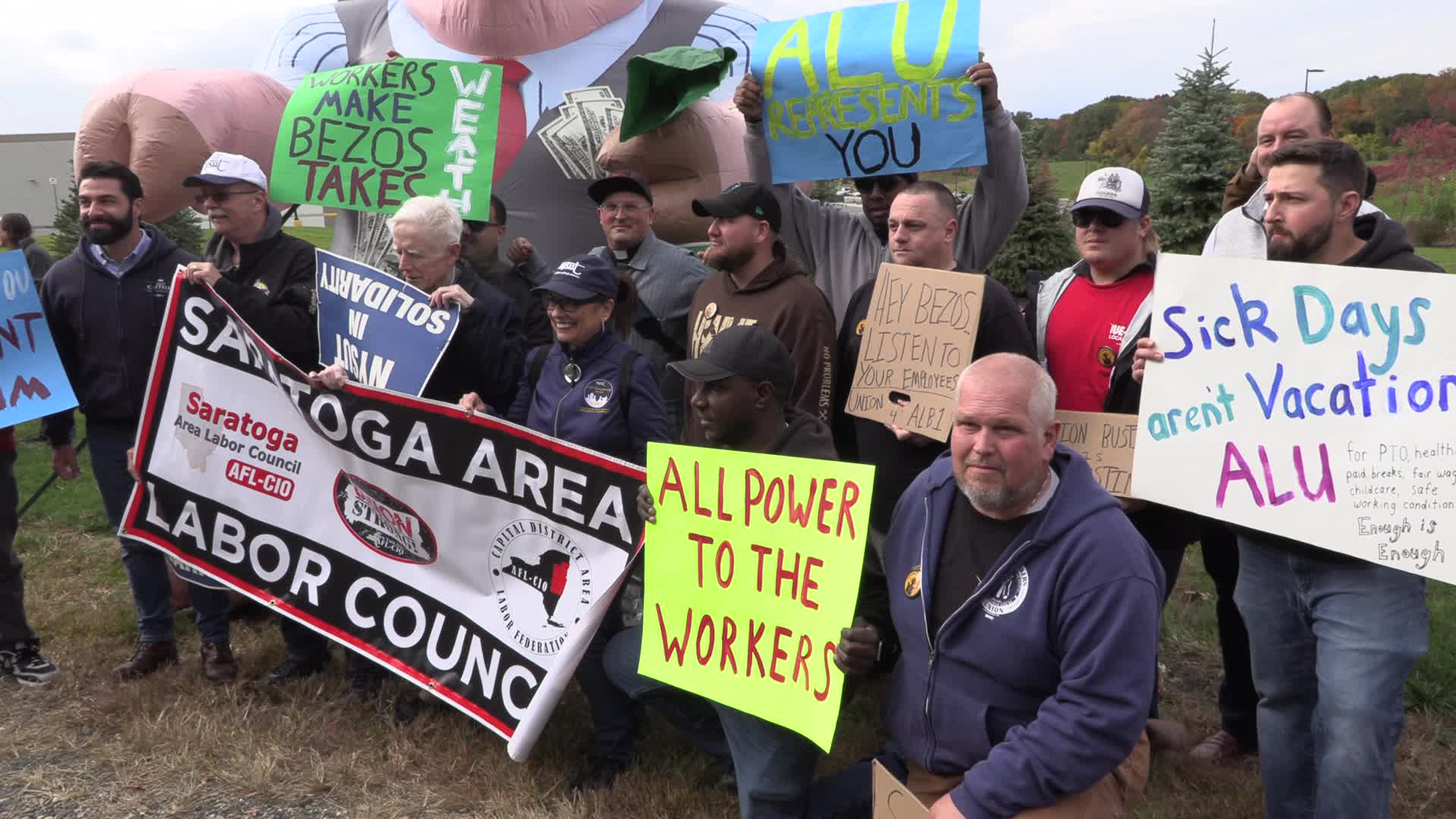 NY: Amazon Labor Union Election Rally Albany