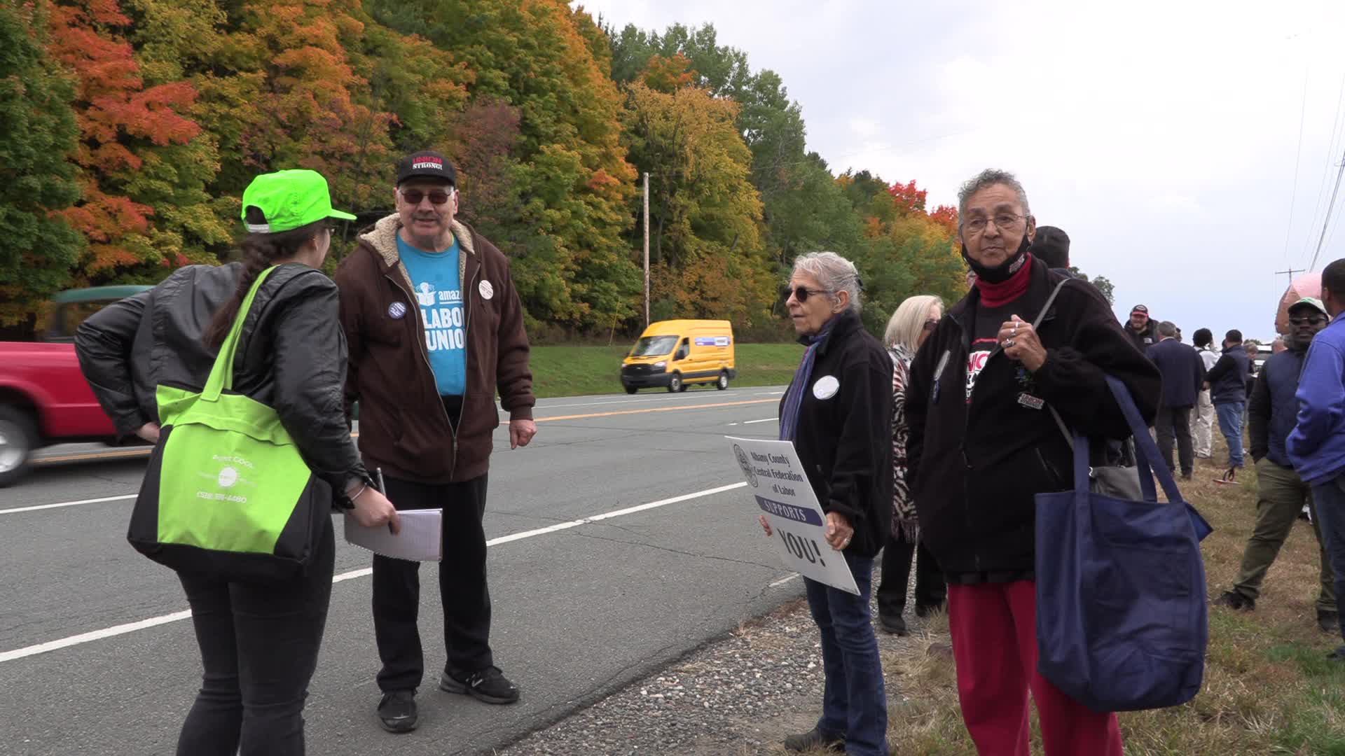 NY: Amazon Labor Union Election Rally Albany