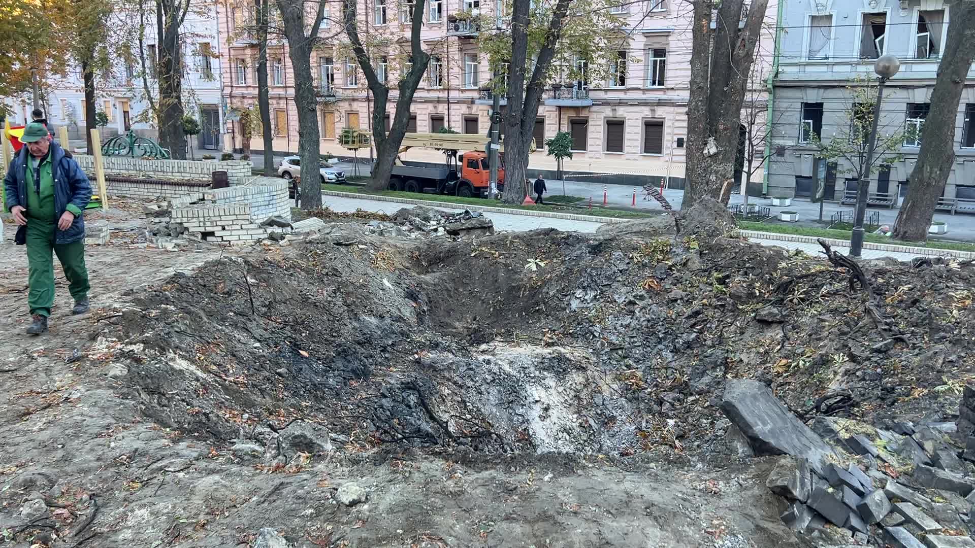 Morning in Kyiv in the places of yesterday's russian missile strikes
