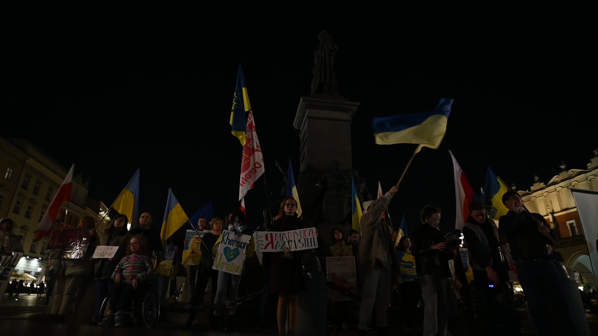 Hundreds Of Ukraine Continue Protest In Krakow