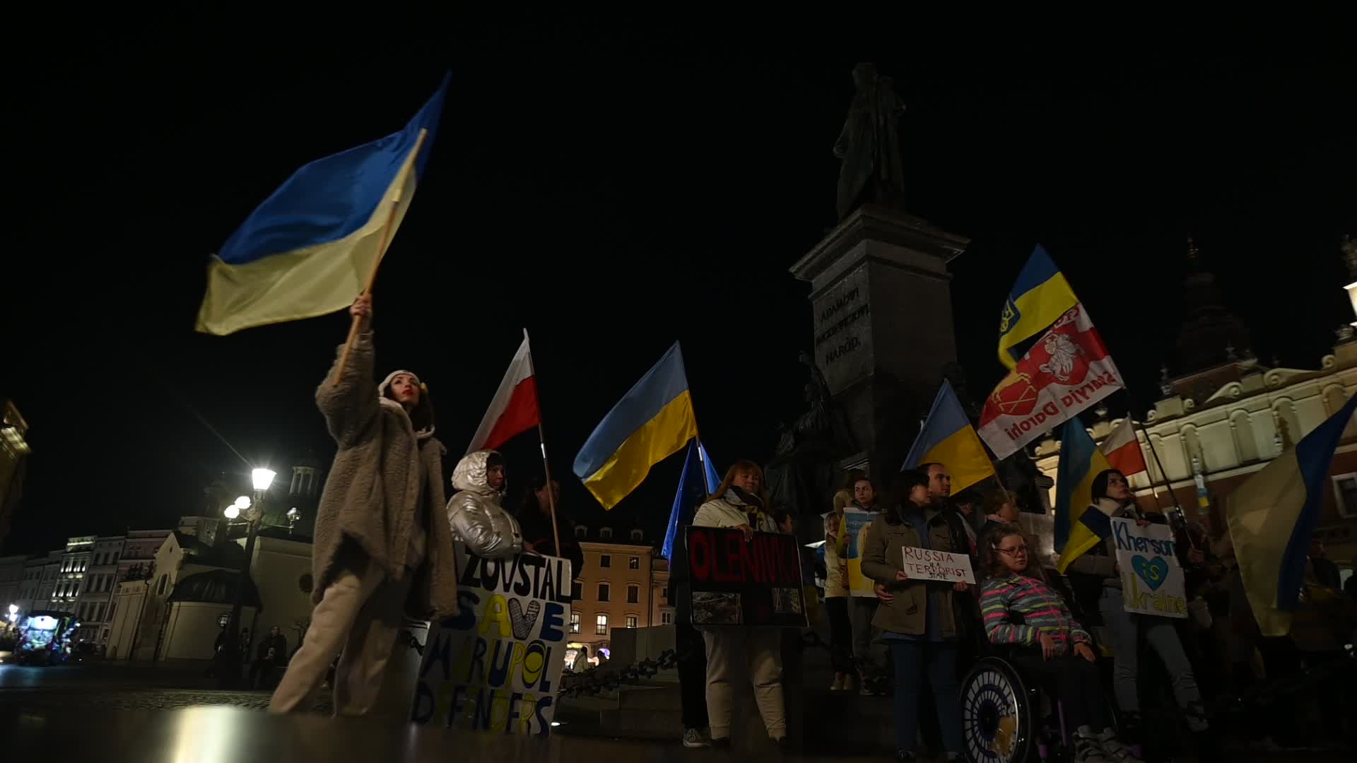 Hundreds Of Ukraine Continue Protest In Krakow