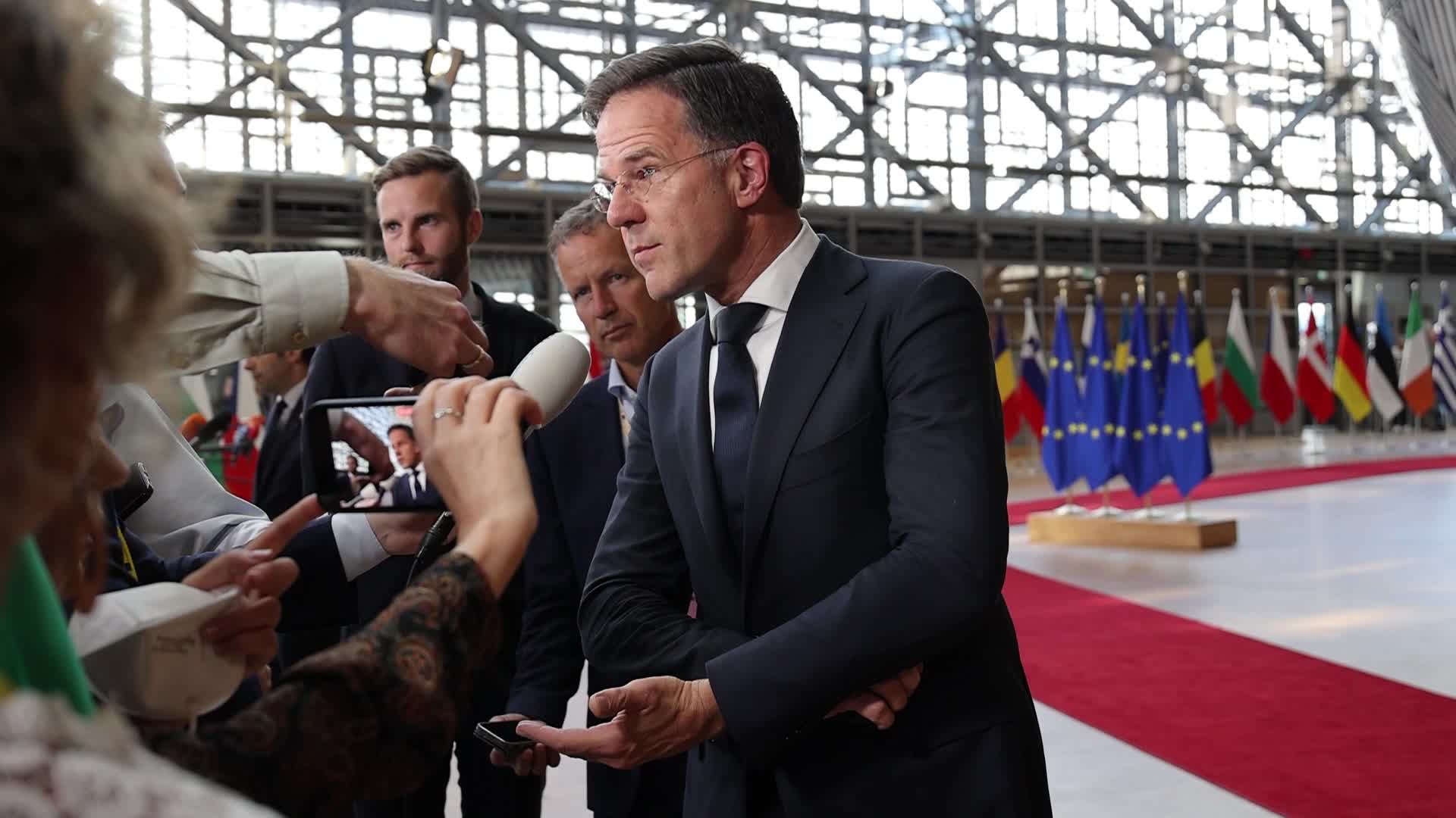 Mark Rutte Prime Minister of the Netherlands at the European Council