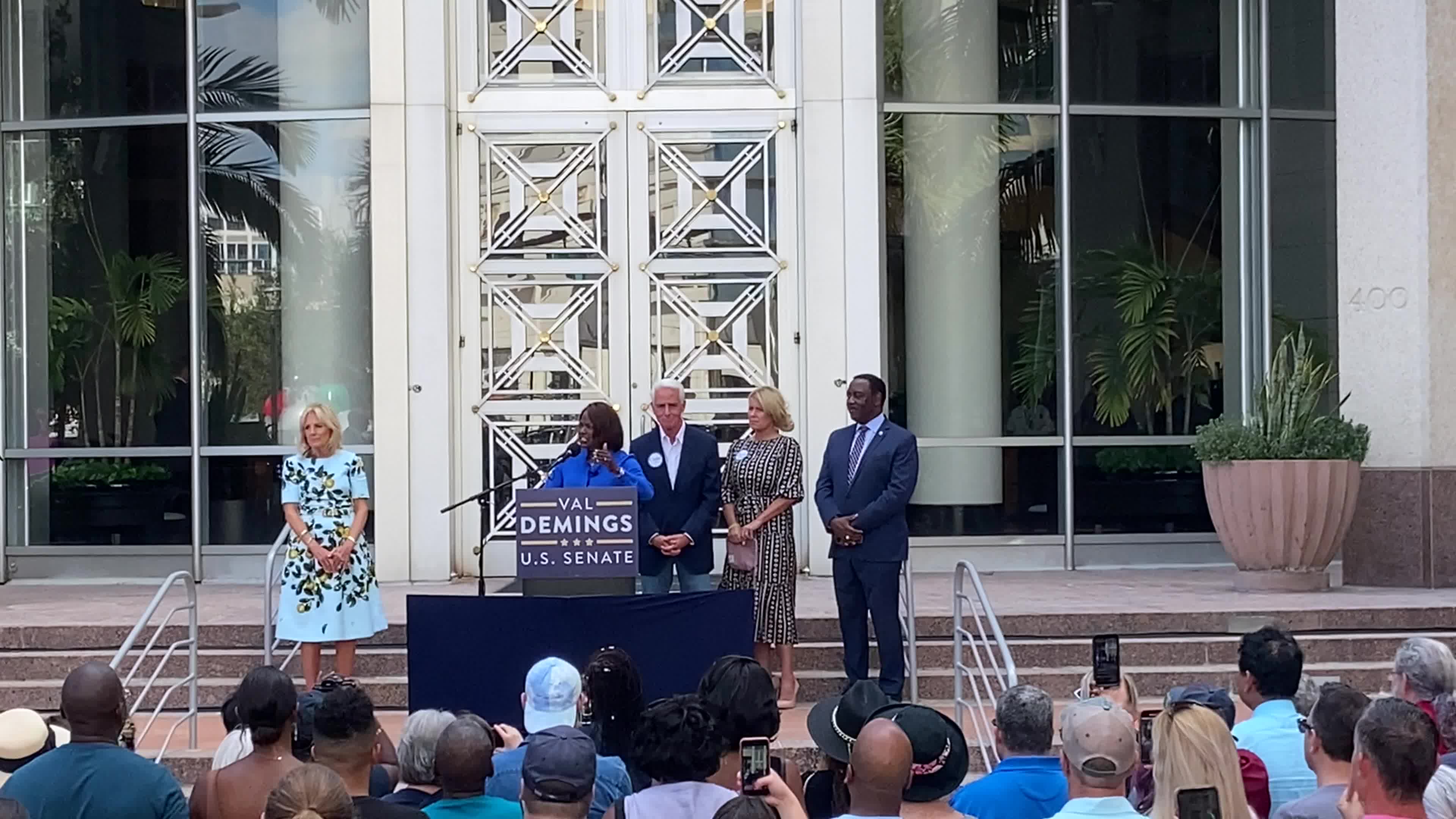 U.S. First Lady Jill Biden Campaigns for Val Demings and Charlie Crist in Orlando