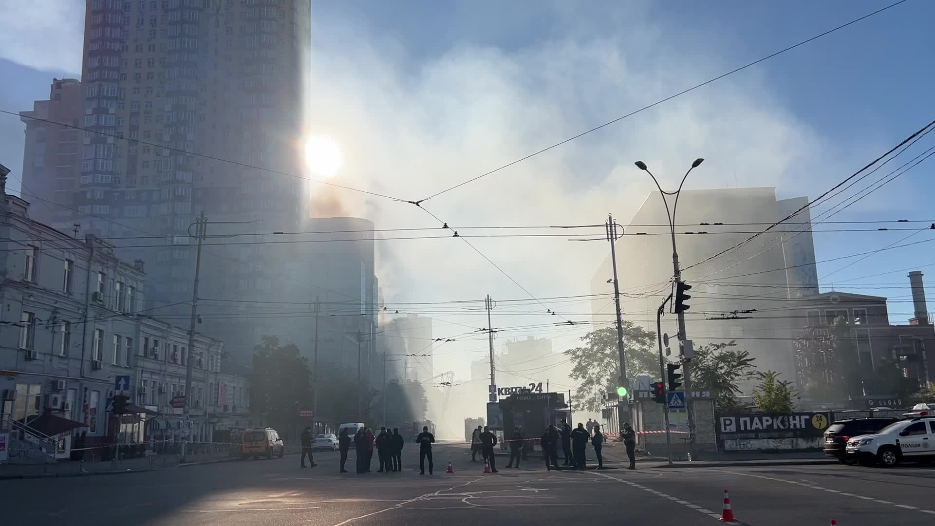 Drone Attack In Downtown Kyiv, Ukraine
