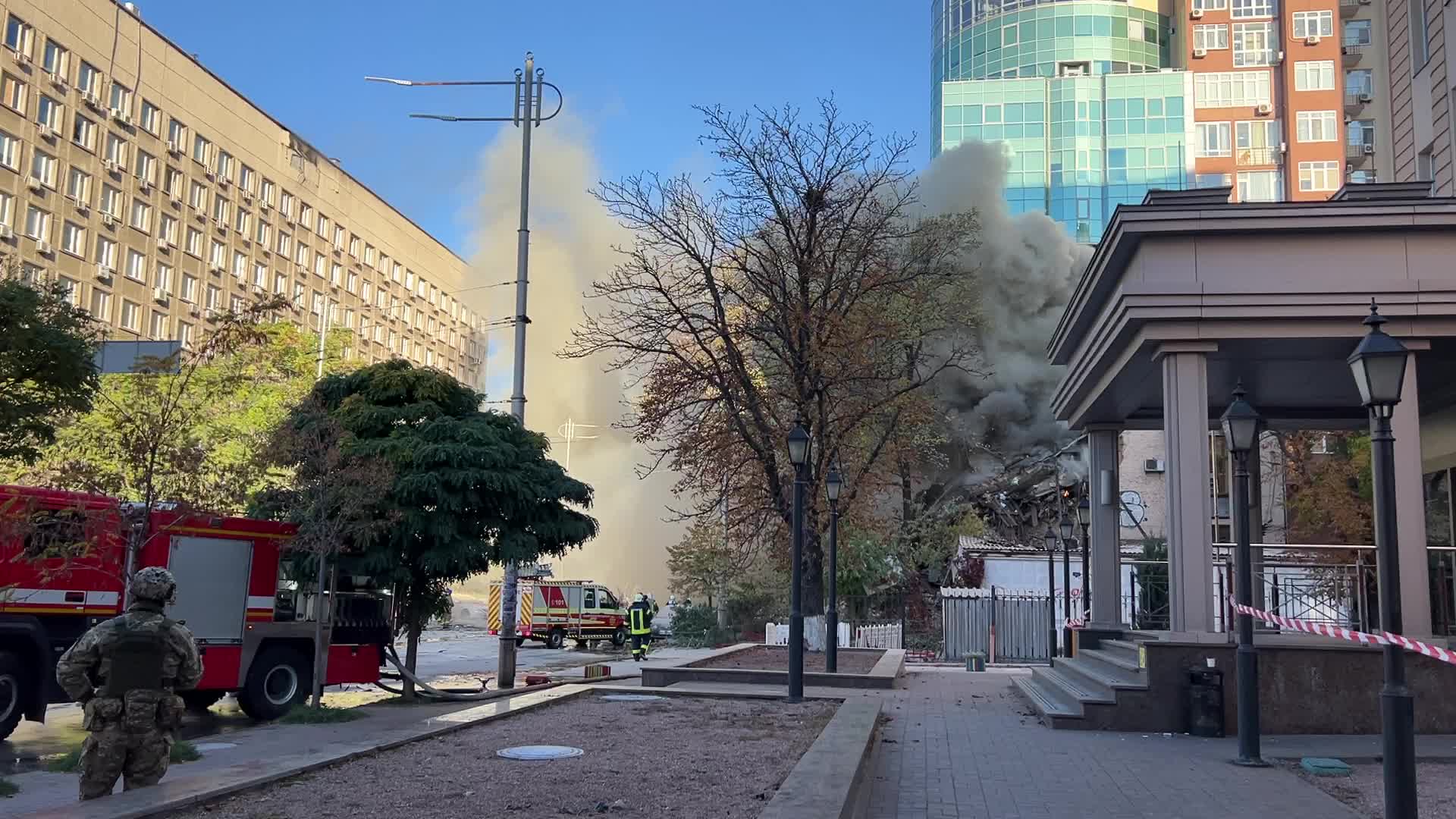 Drone Attack In Downtown Kyiv, Ukraine