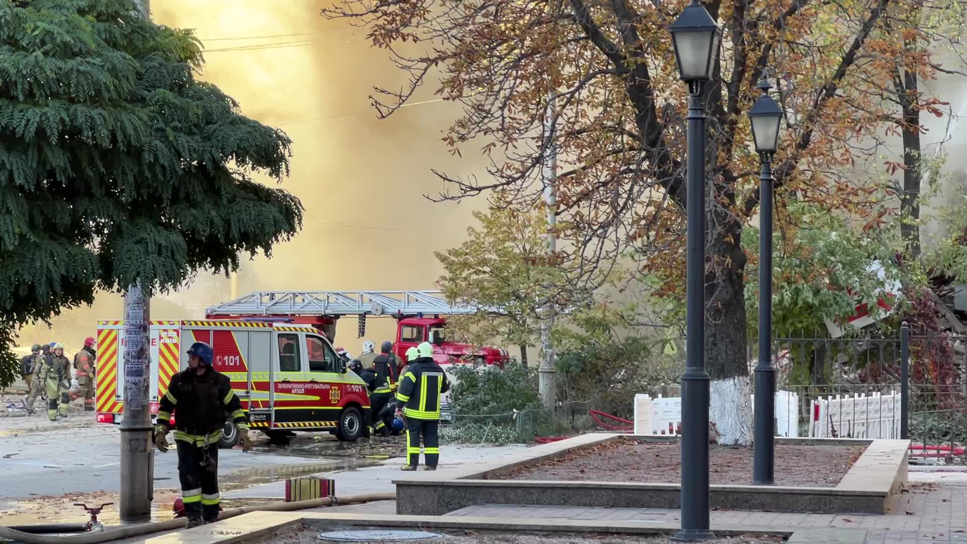 Drone Attack In Downtown Kyiv, Ukraine