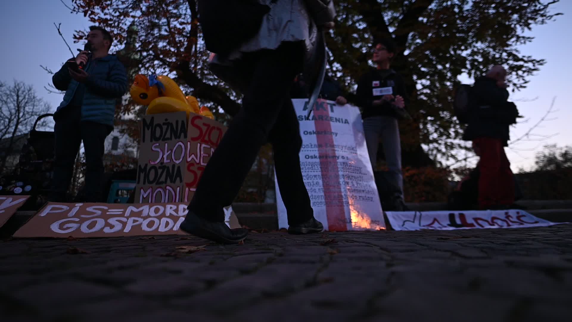 Protest Against Jaroslaw Kaczynski In Krakow