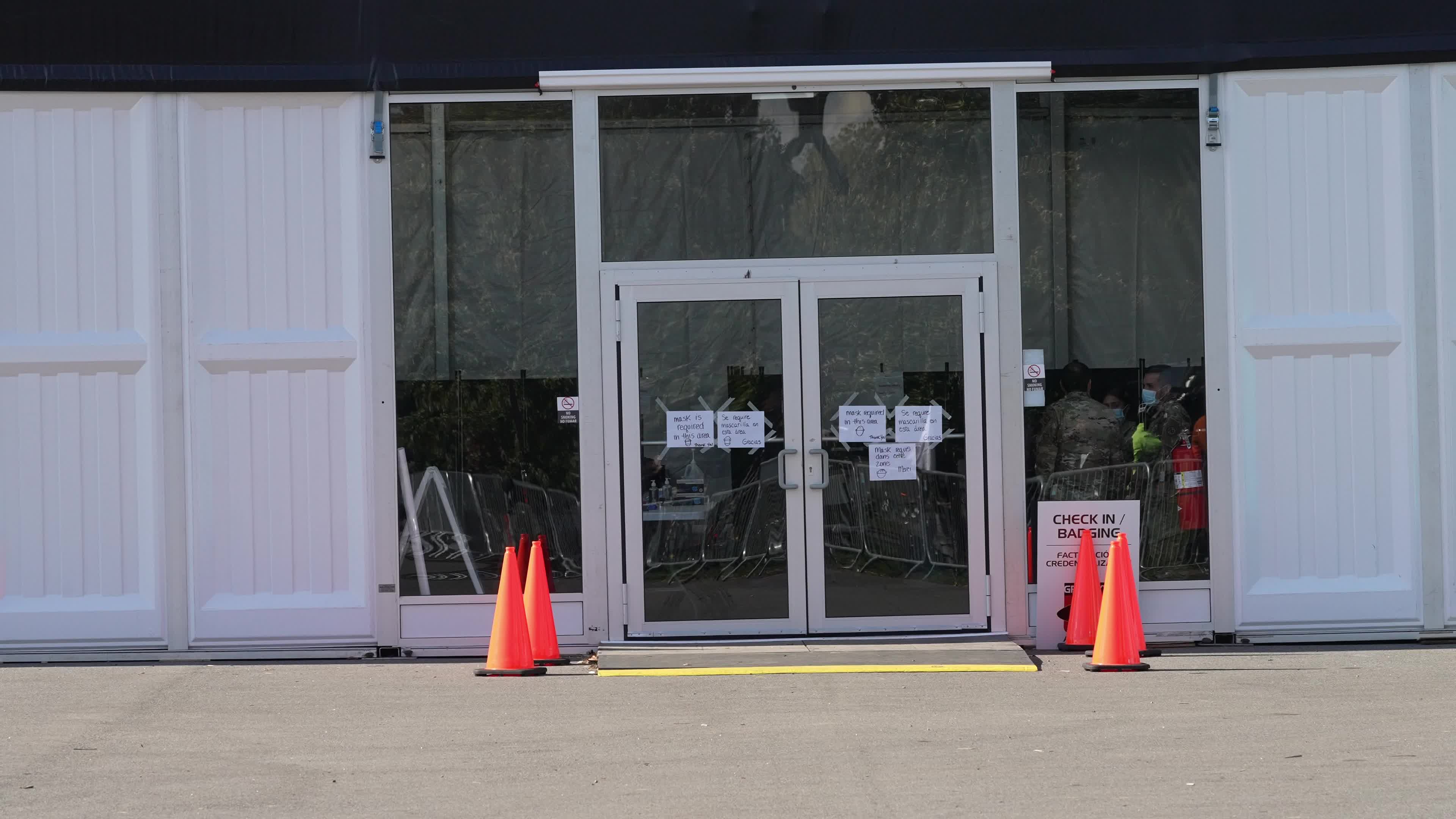 NYC Opens The Randall's Island Humanitarian Emergency Response And Relief Center To House Migrants