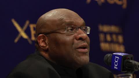 Kickboxer and media personality Bob Sapp speaks at FCCJ