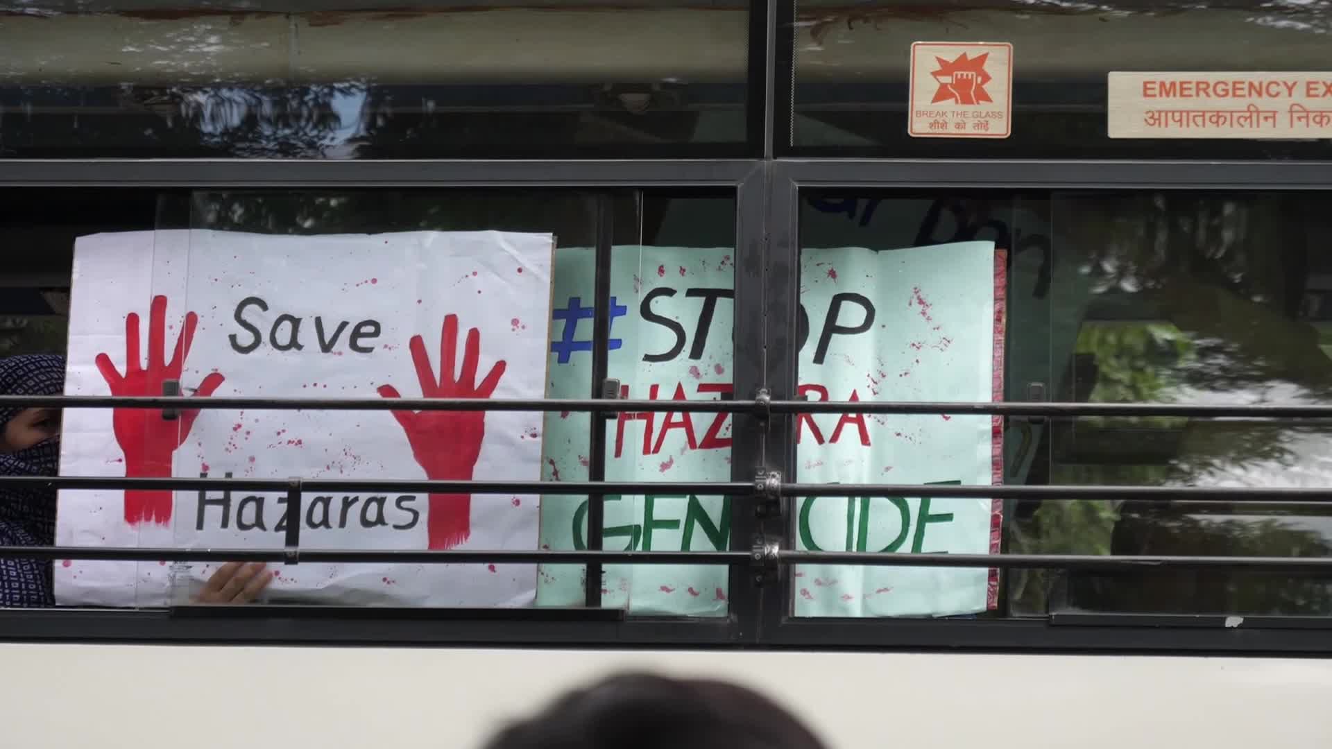 Afghan Nationals Protest against suicide attack in Kabul, in India