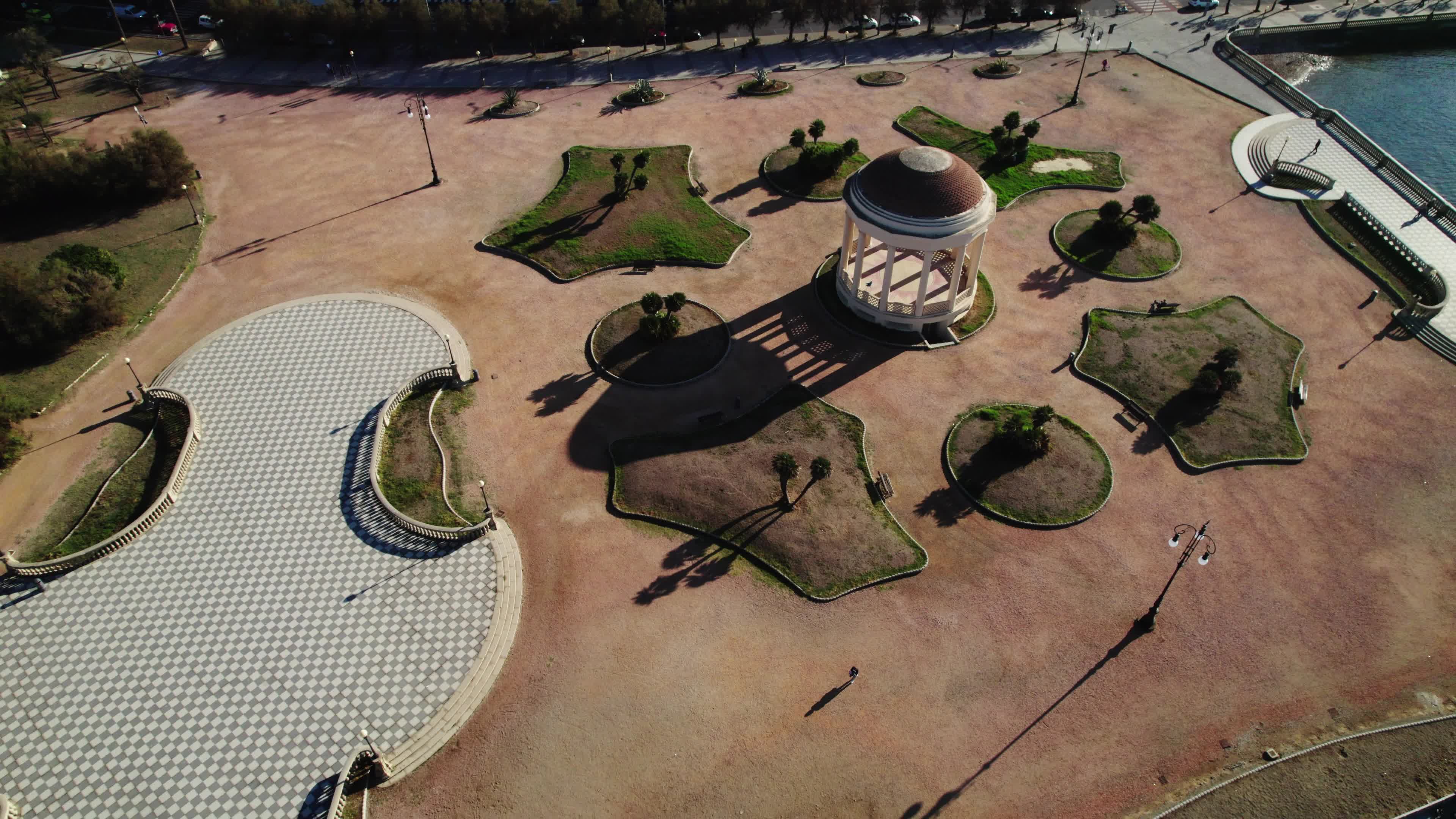 Drone View of Terrazza Mascagni In Livorno, Italy