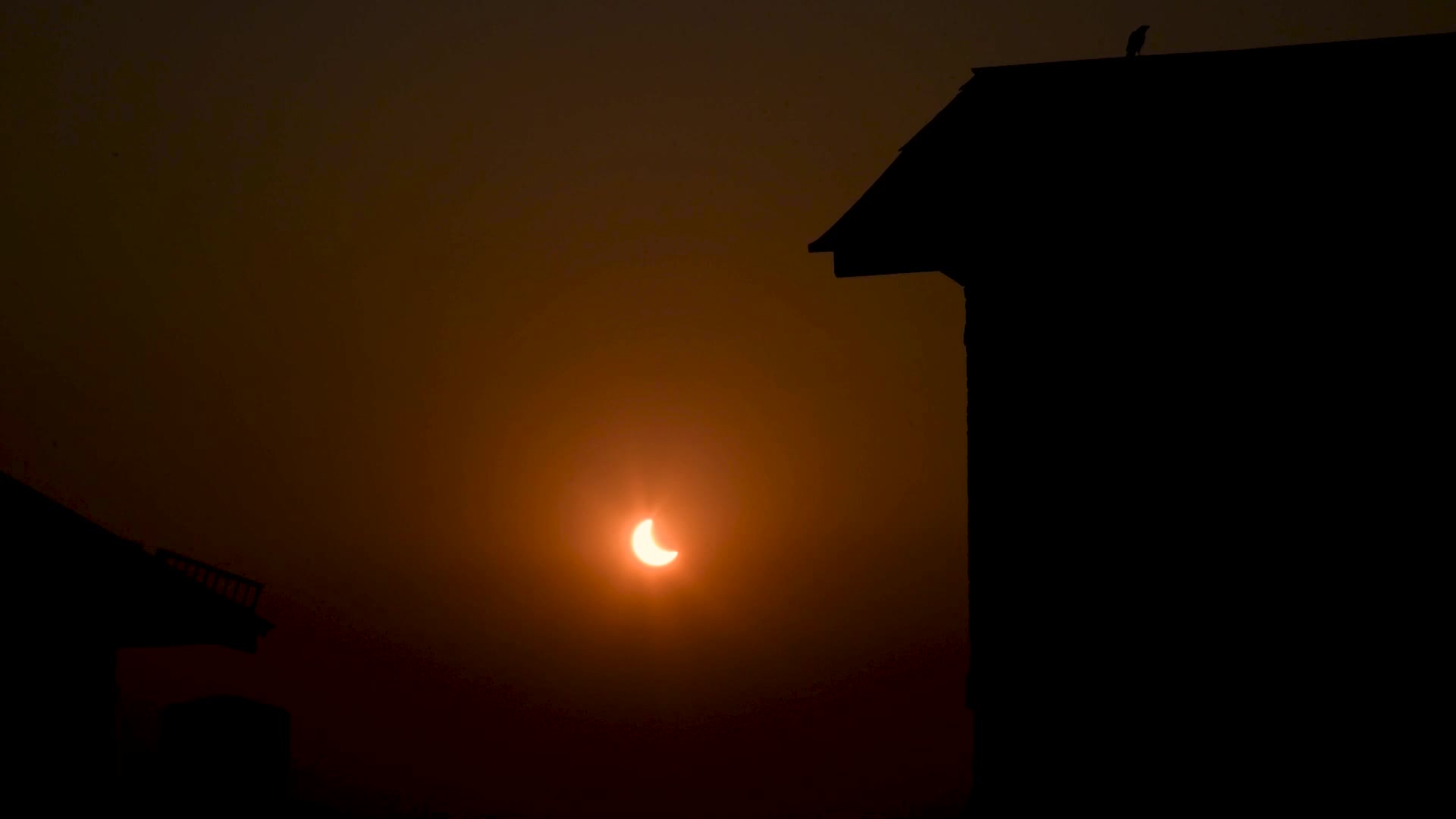Solar Eclipse in Srinagar, Kashmir.
