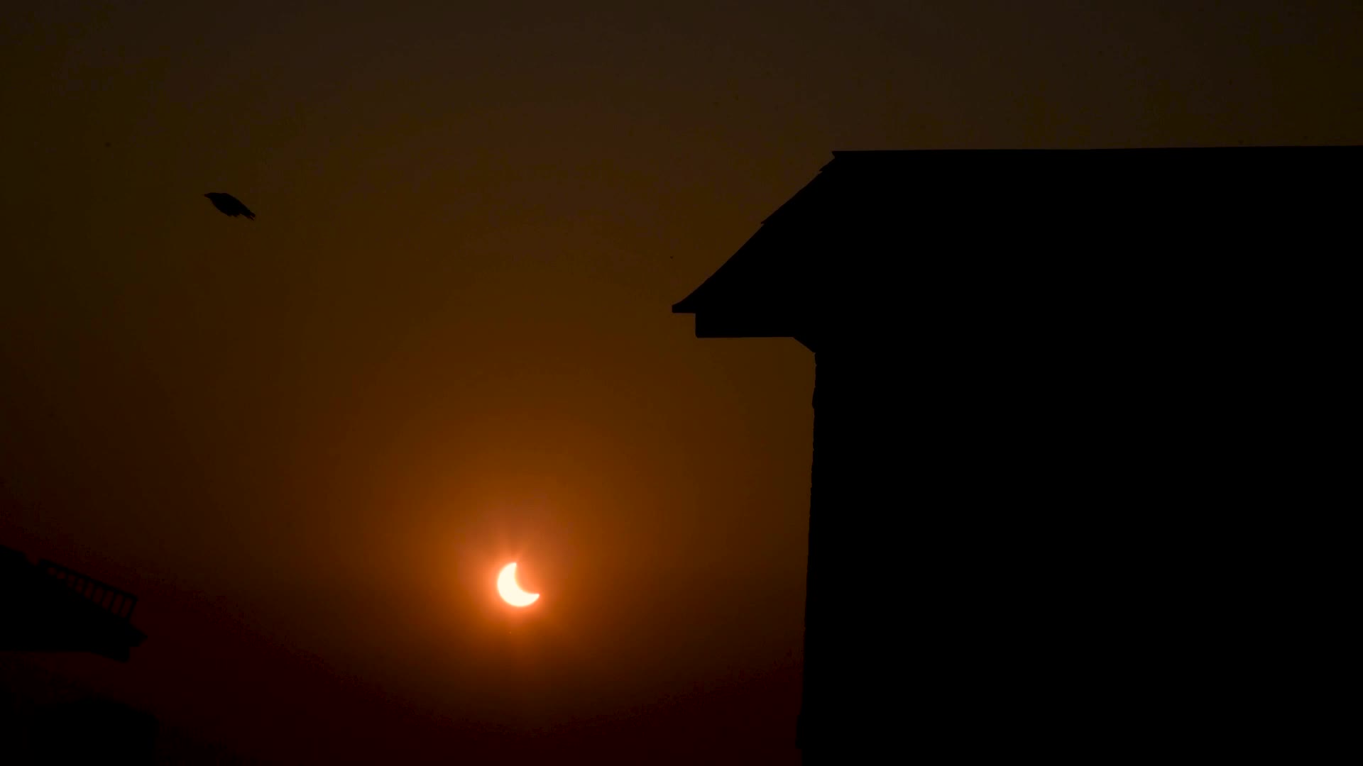 Solar Eclipse in Srinagar, Kashmir.