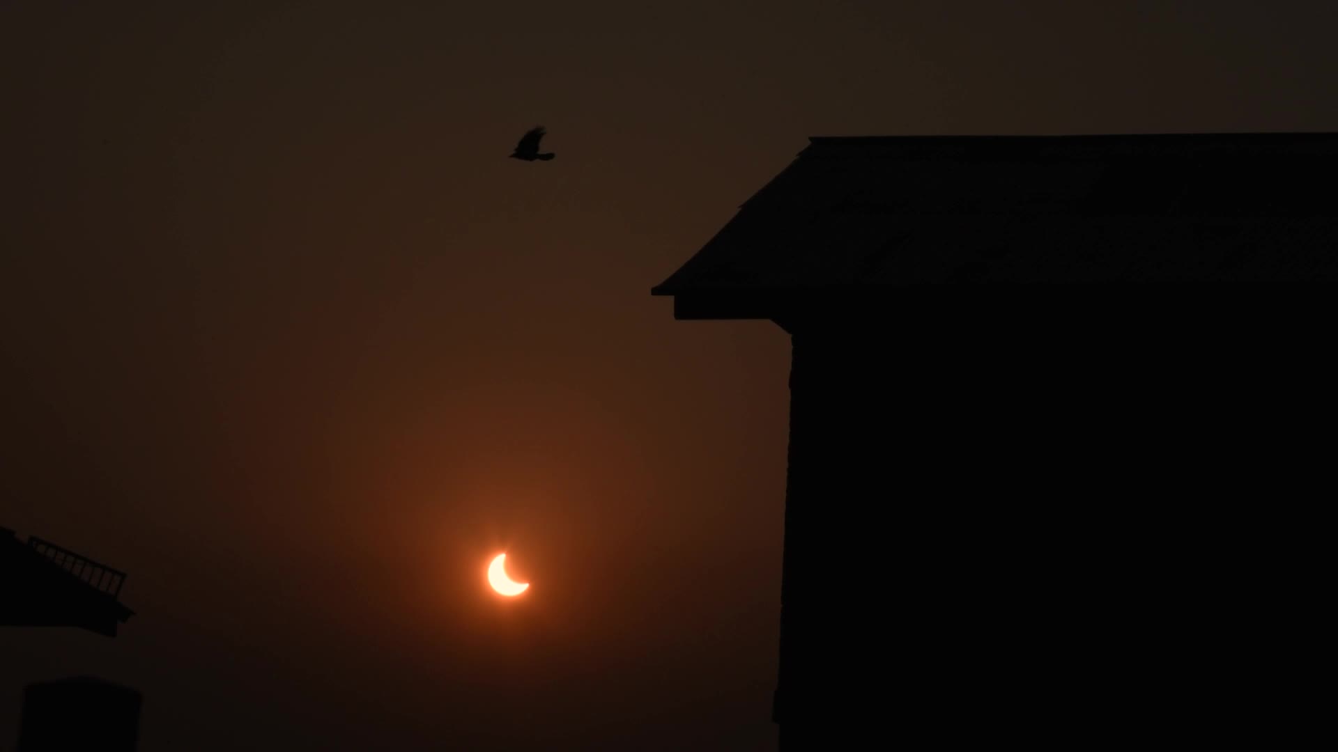 Solar Eclipse in Srinagar, Kashmir.