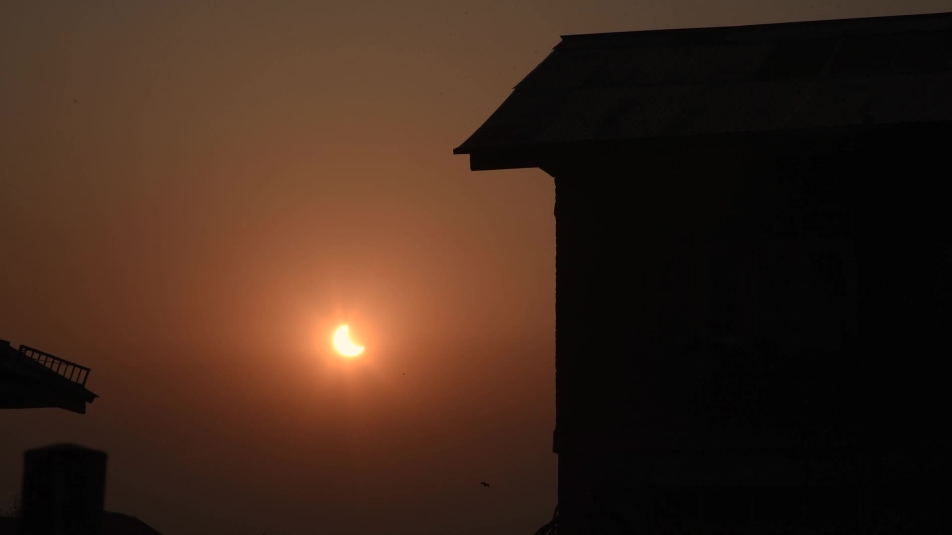 Solar Eclipse in Srinagar, Kashmir.