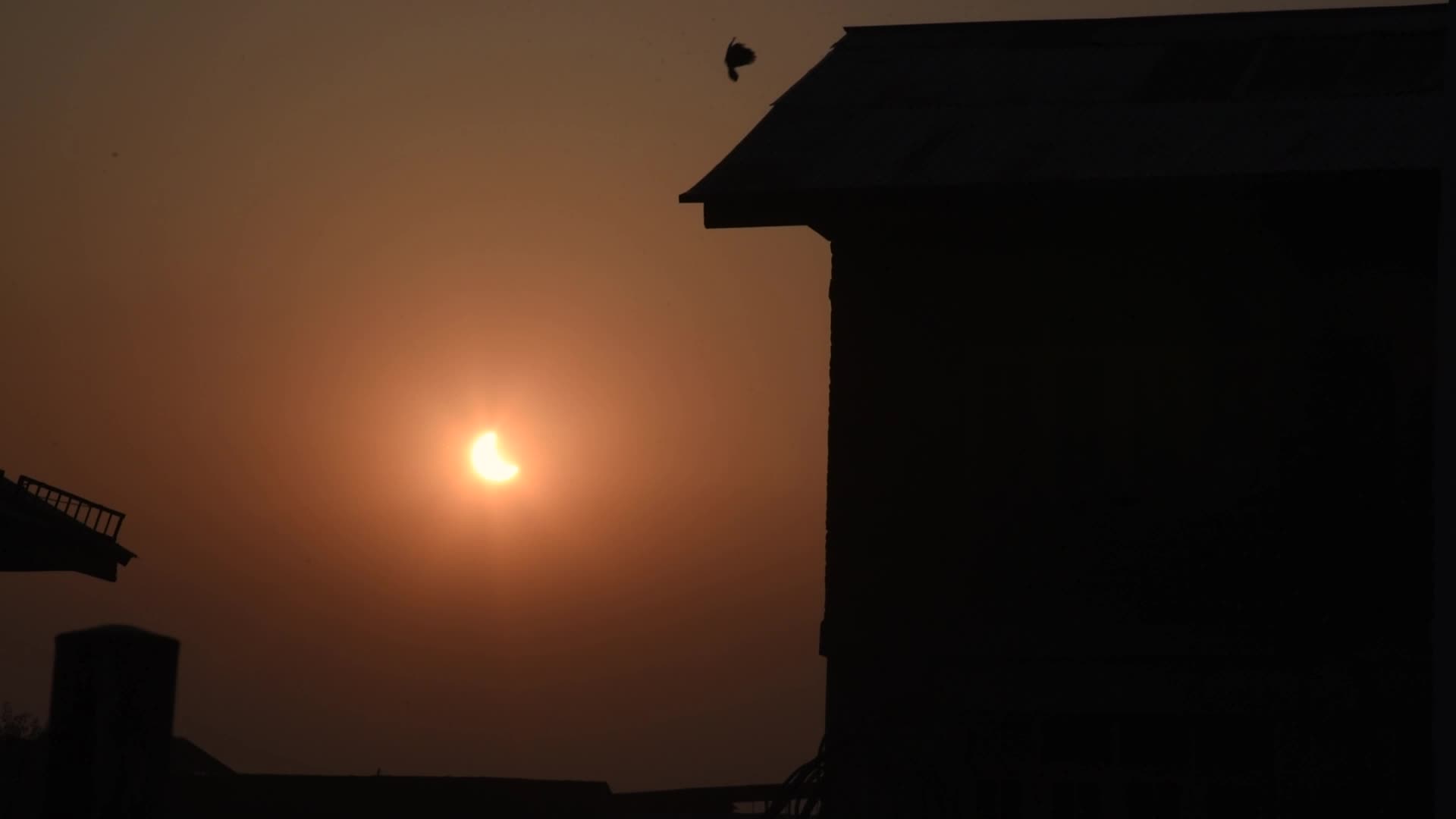 Solar Eclipse in Srinagar, Kashmir.