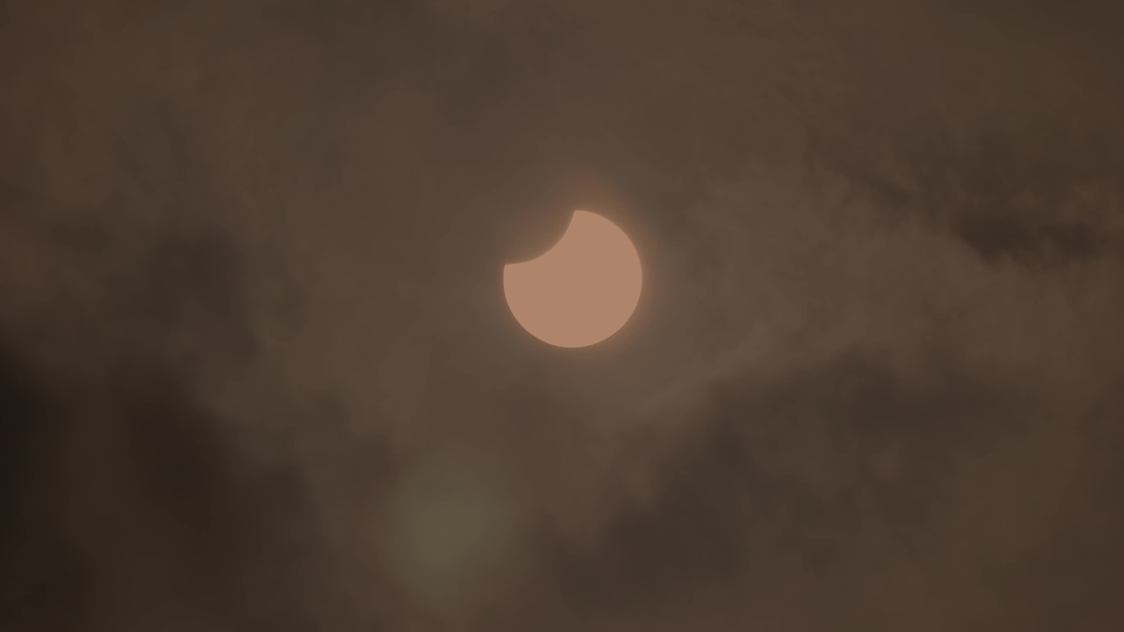 Partial Sun Solar Eclipse over Italy