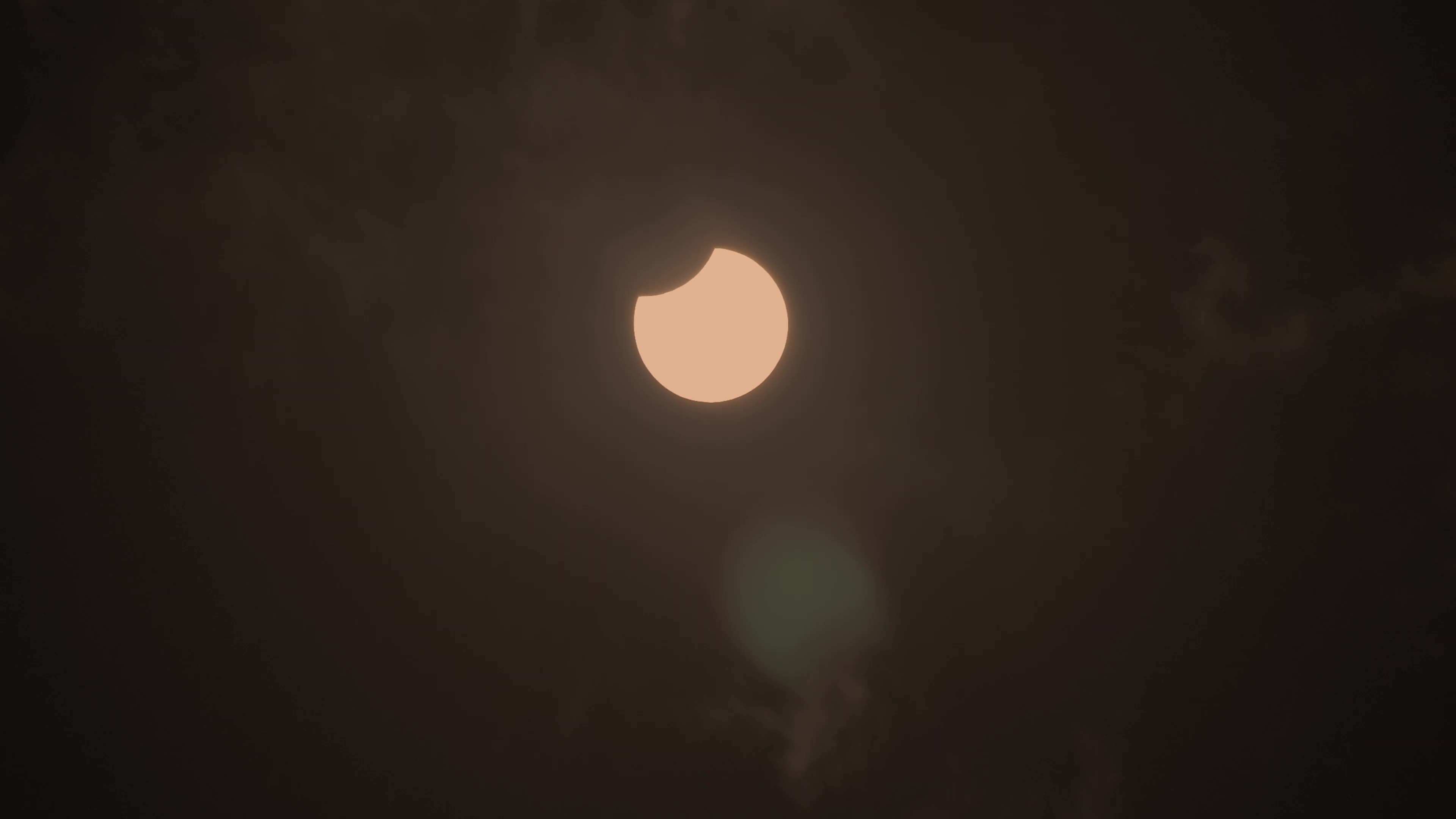 Partial Sun Solar Eclipse over Italy