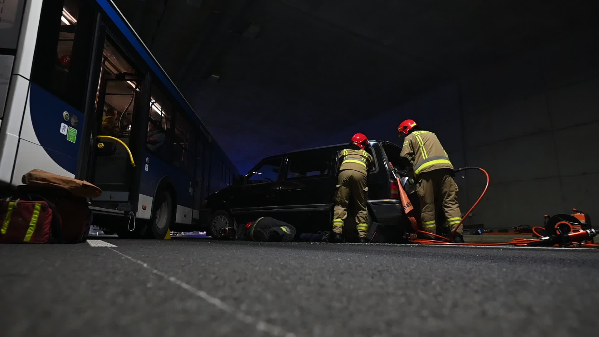 Fire Brigade Tactical And Combat Exercises In Krakow