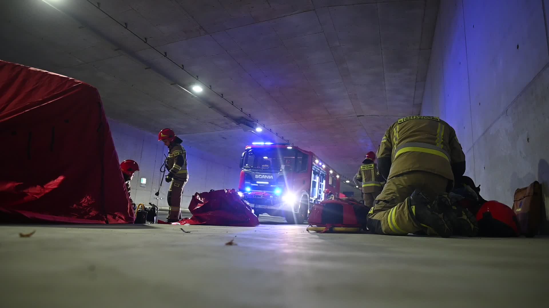 Fire Brigade Tactical And Combat Exercises In Krakow