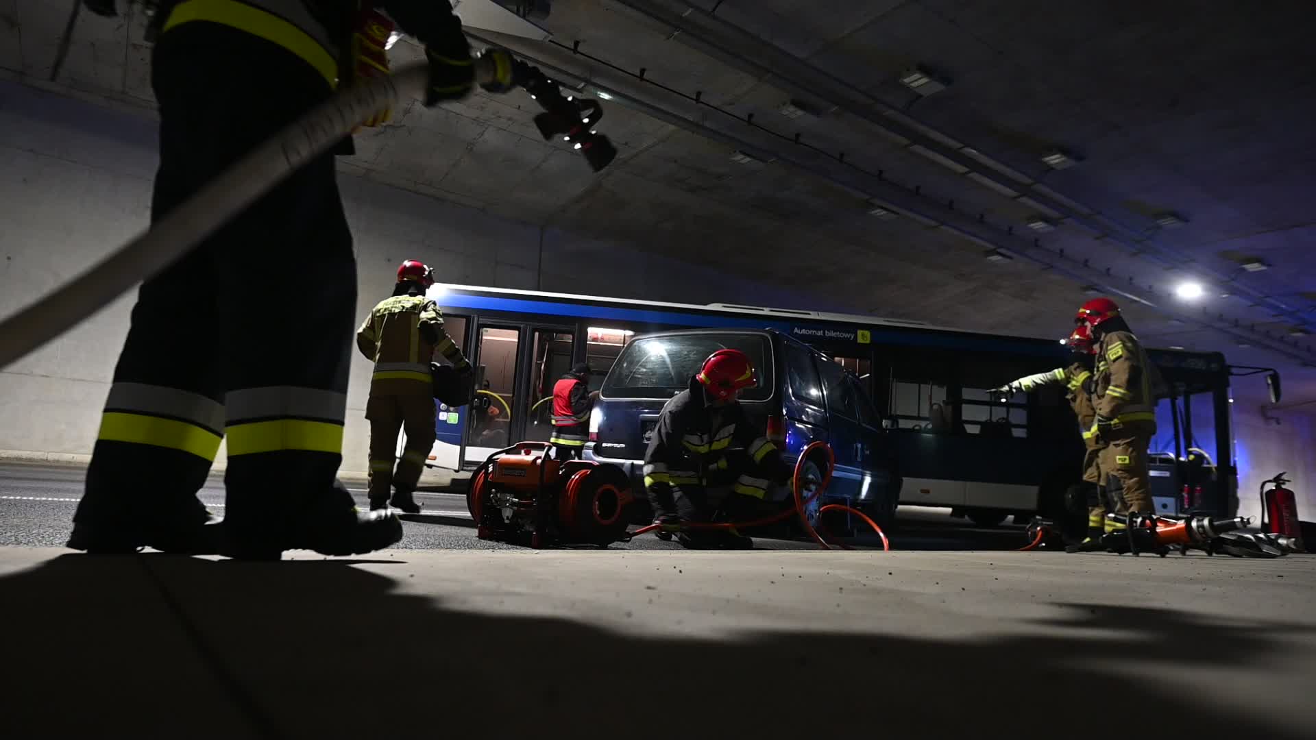 Fire Brigade Tactical And Combat Exercises In Krakow
