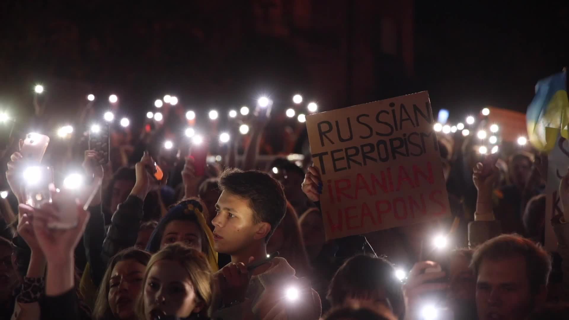 Iran Drone Protest Warsaw
