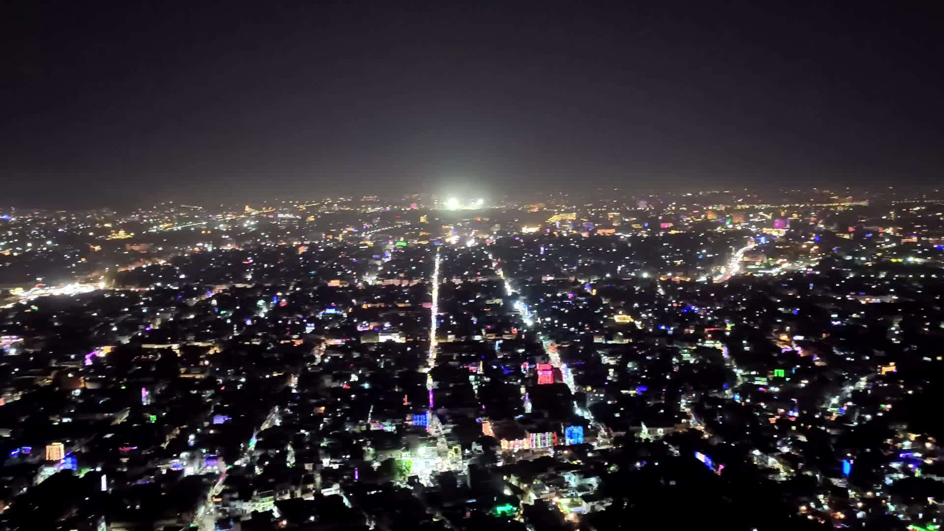 Illuminated View Of Jaipur City During The Diwali Festival