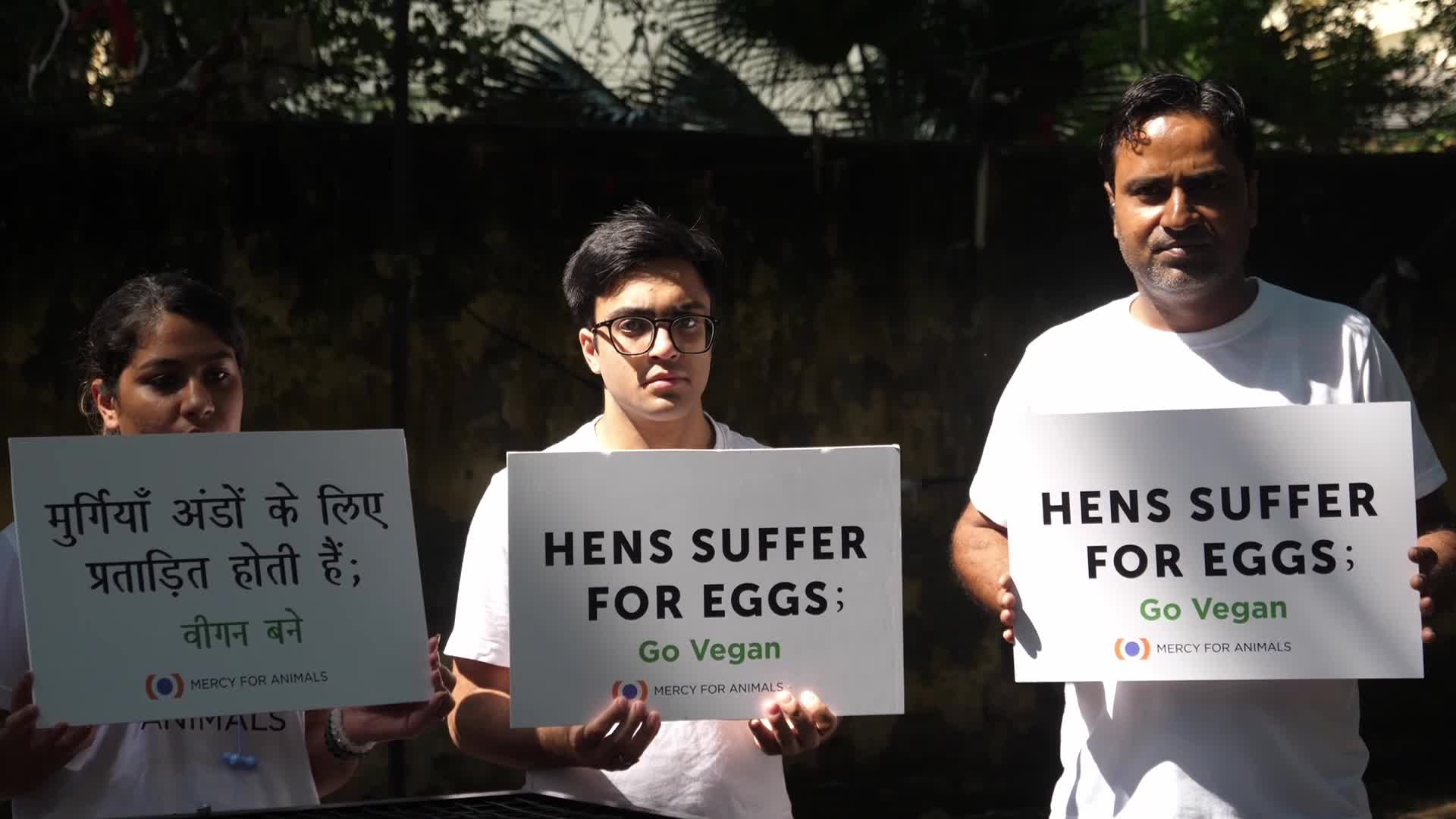 Vegan Activists Protest in New Delhi, India