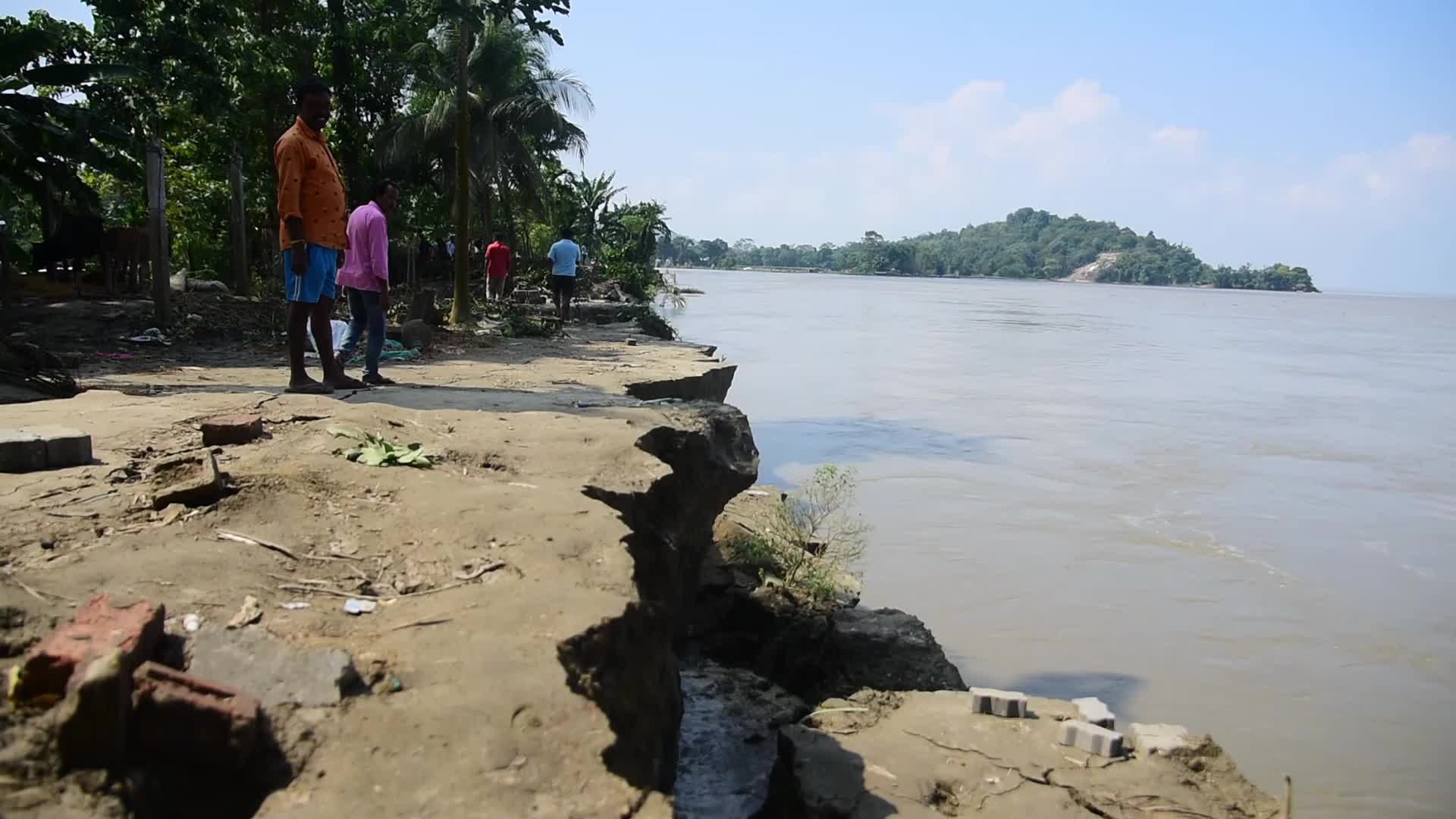 Brahmaputra erosion in India