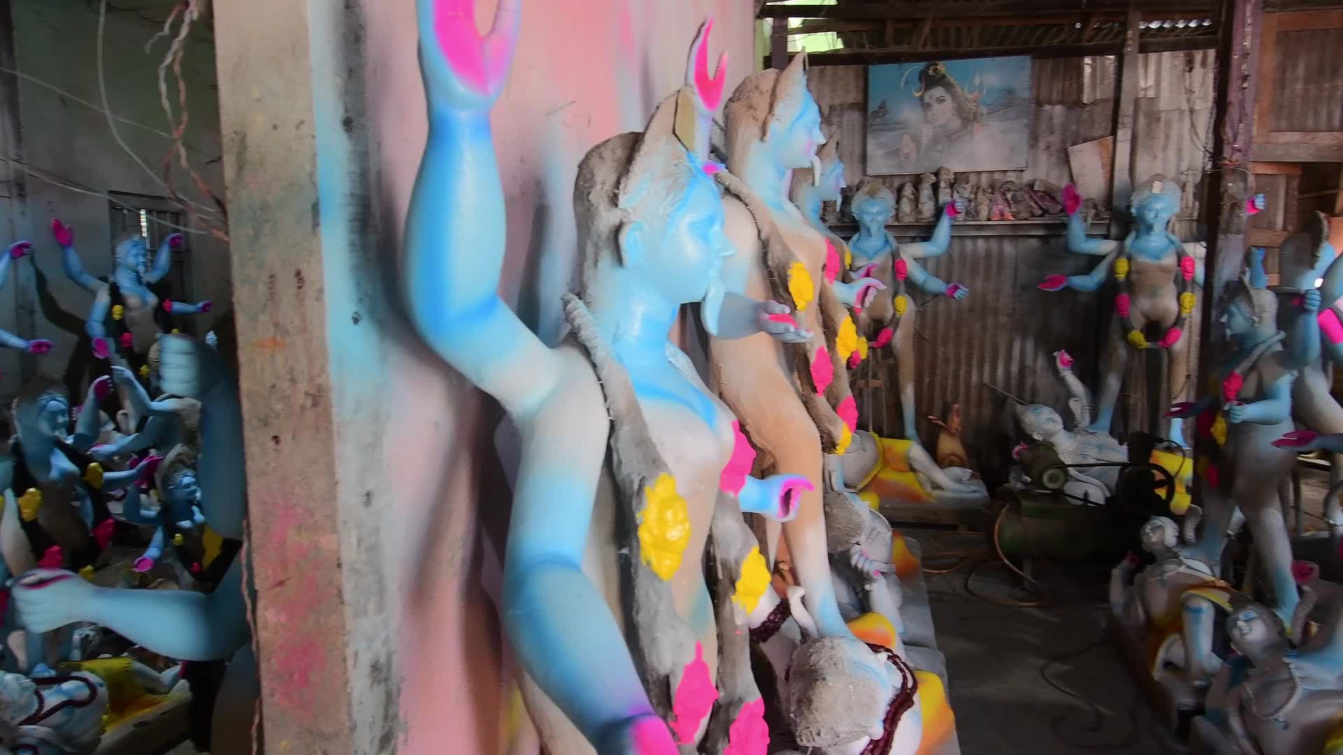 Preparation For Kali Puja in India