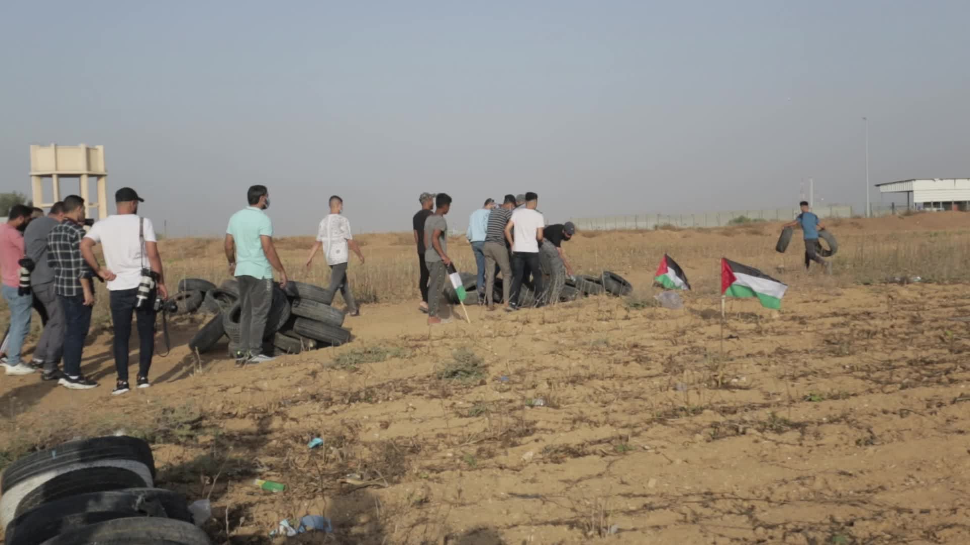 Palestinians in Gaza protest