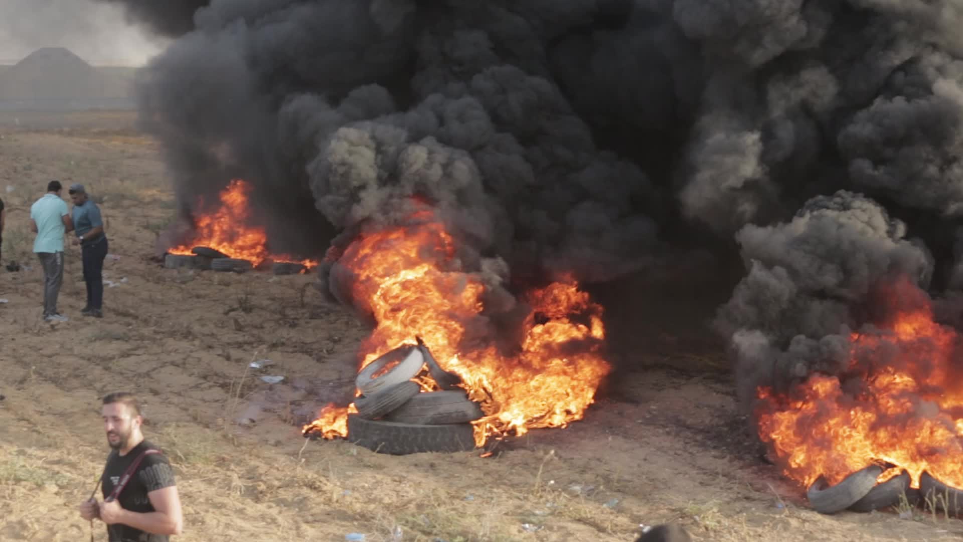 Palestinians in Gaza protest