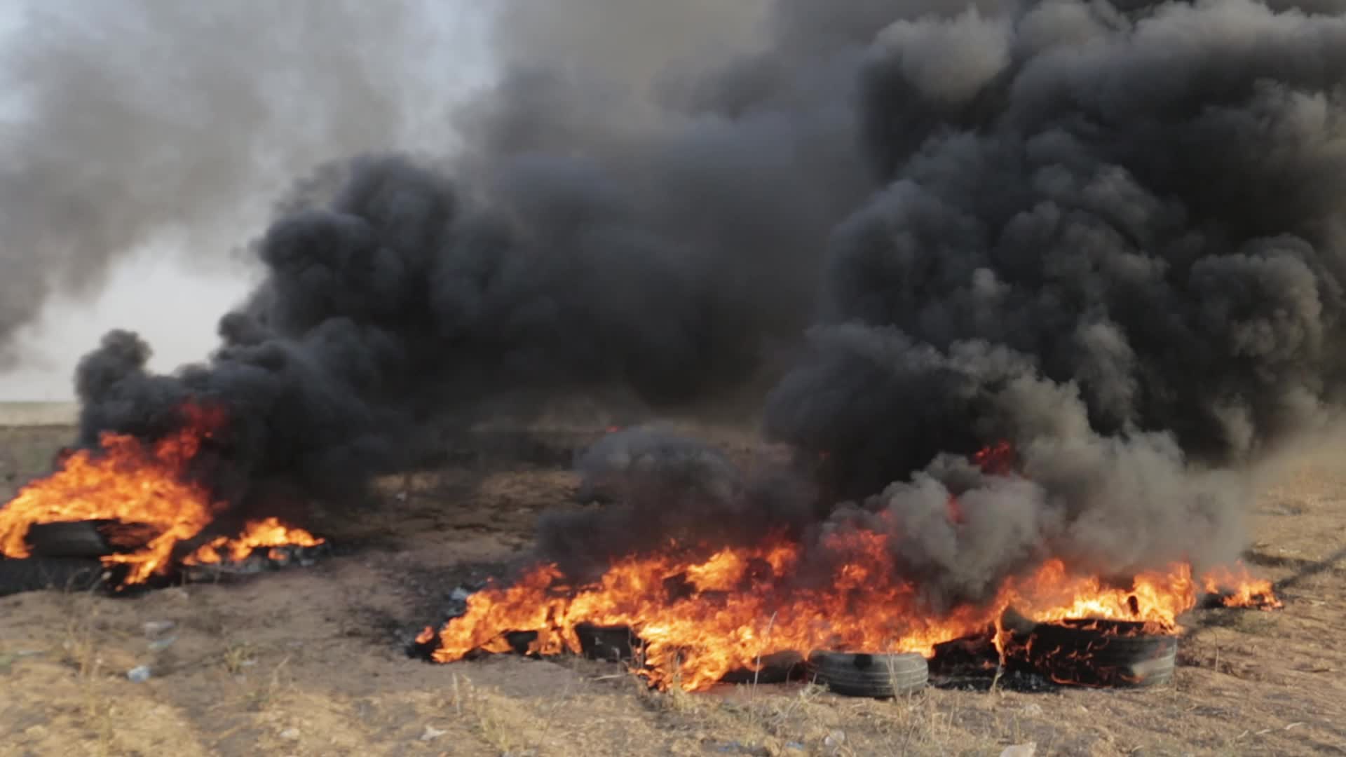 Palestinians in Gaza protest
