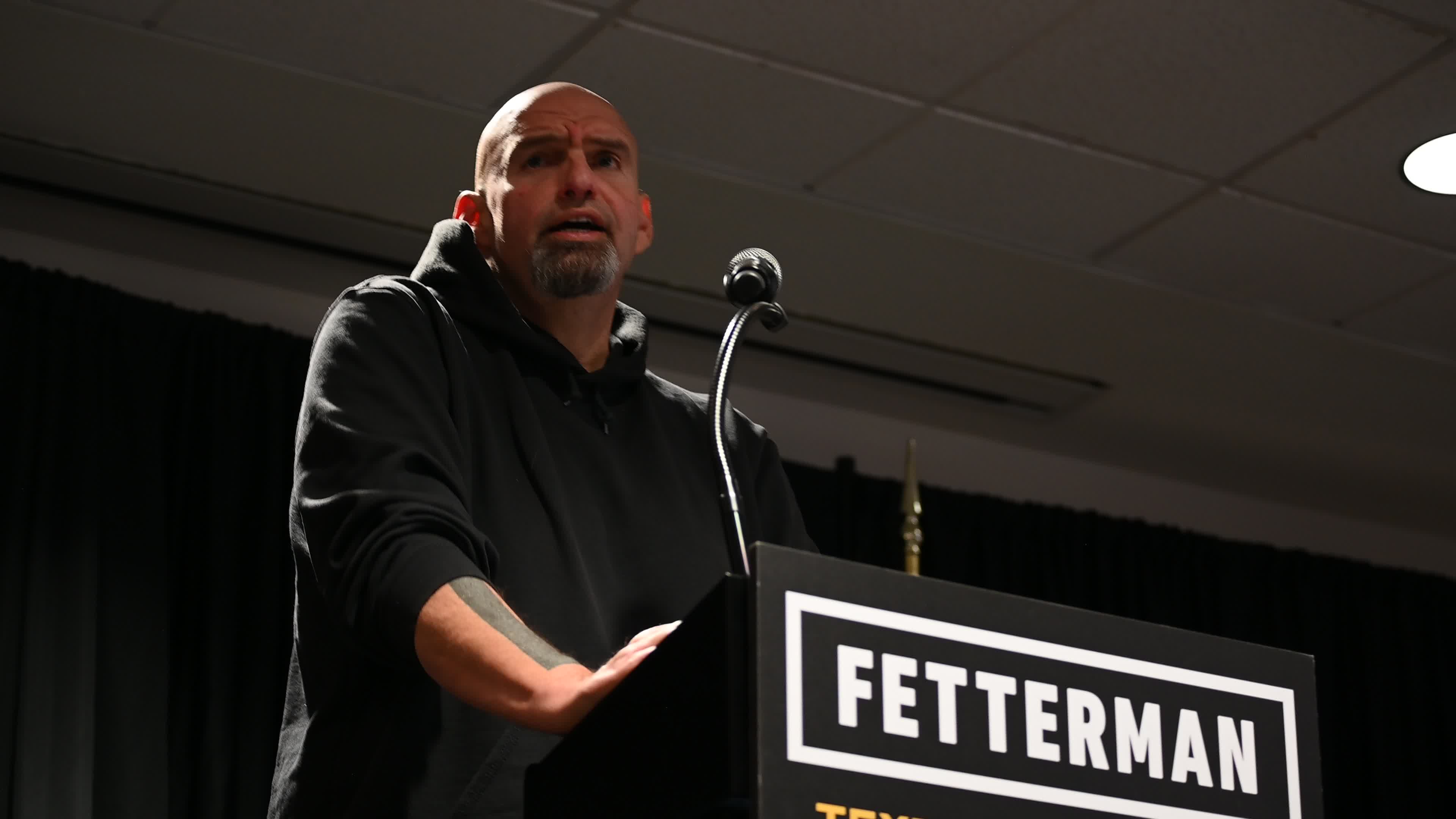 John Fetterman Holds Neighborhood Rally at Temple U. in Philadelphia, Pennsylvania