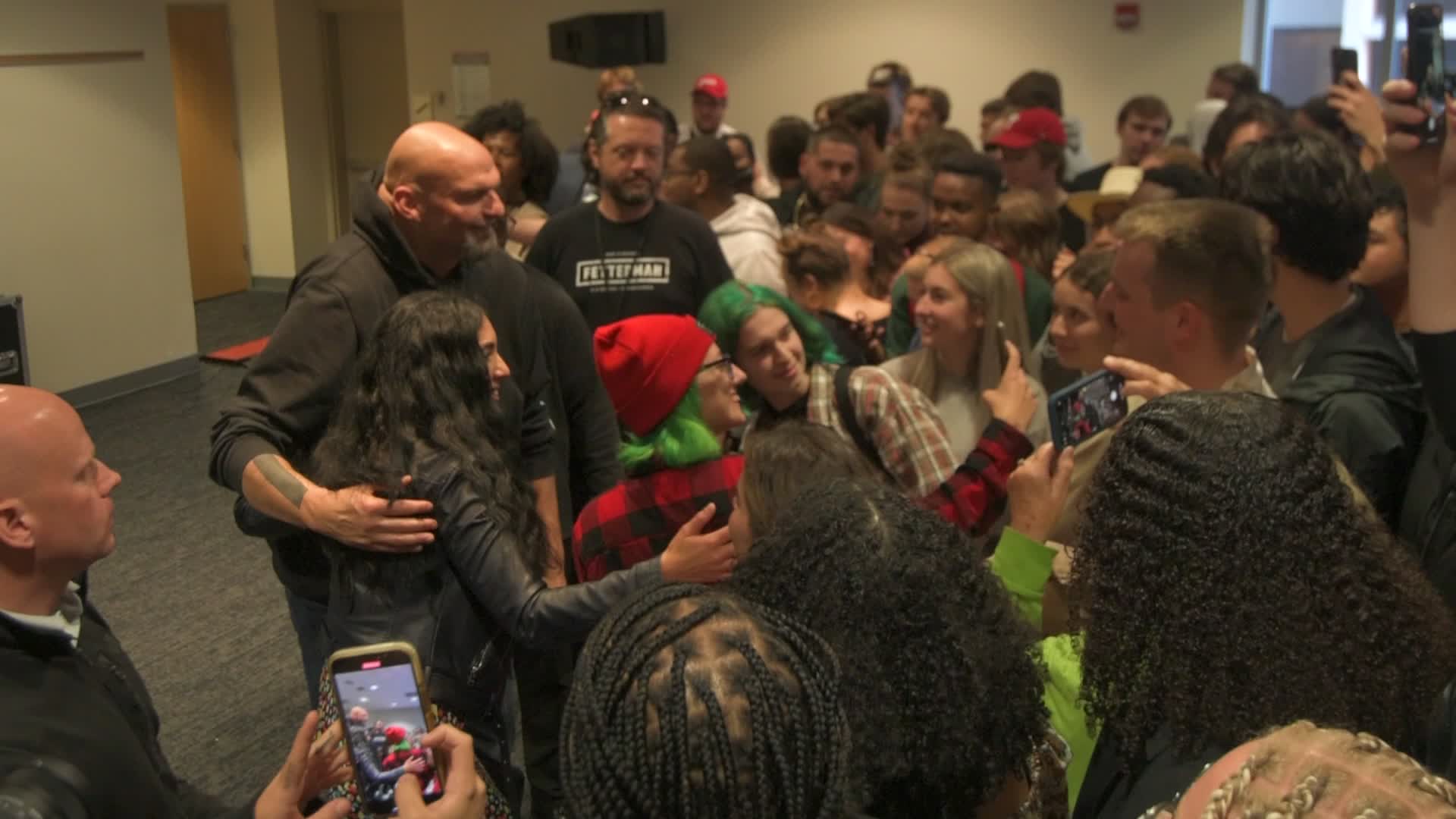 John Fetterman Holds Neighborhood Rally at Temple U. in Philadelphia, Pennsylvania