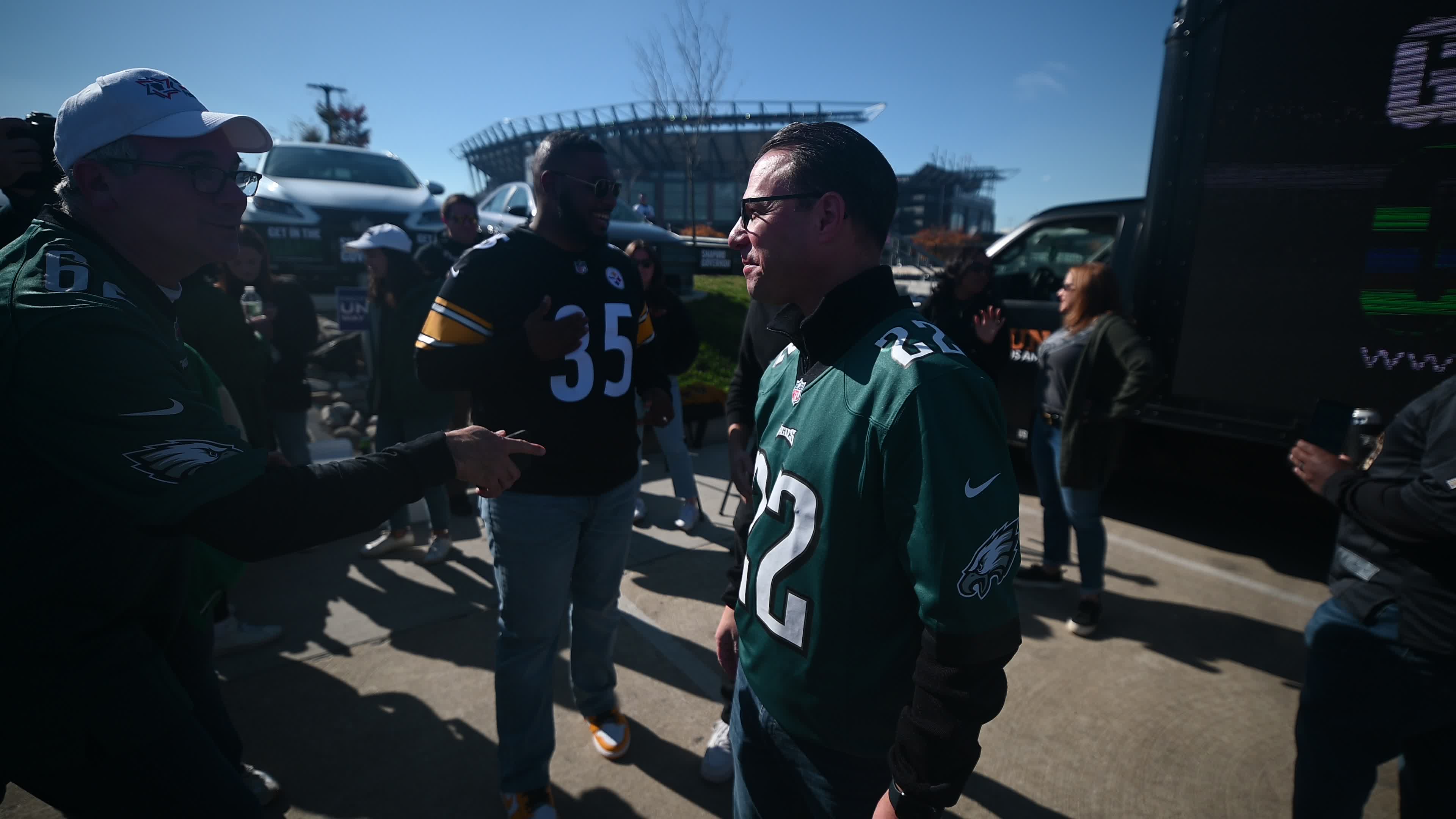 Shaprio, Davis Eagles vs Steelers Tailgate, in Philadelphia, Pennsylvania