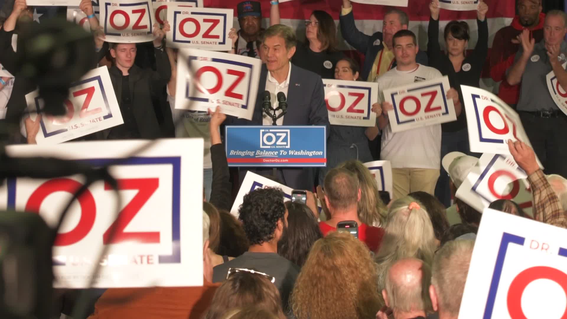 With week to go to Midterms, Mehmet Oz Holds Rally in Bensalem Township, PA