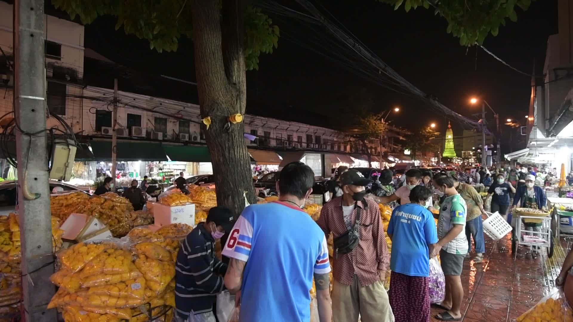 Flower Market During The Loy Krathong Festival In Bangkok