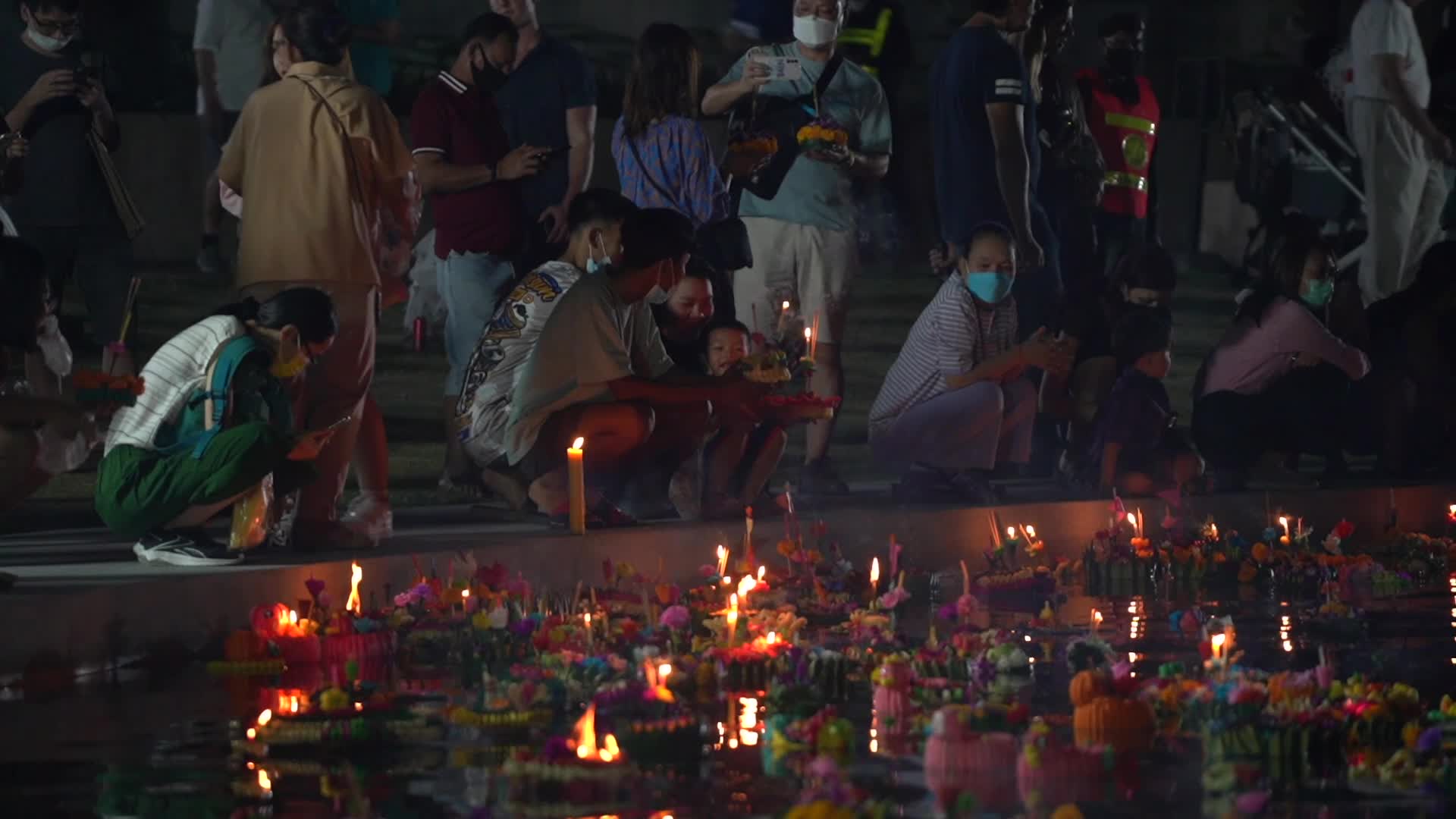 Loy Krathong festival in Bangkok 2022.