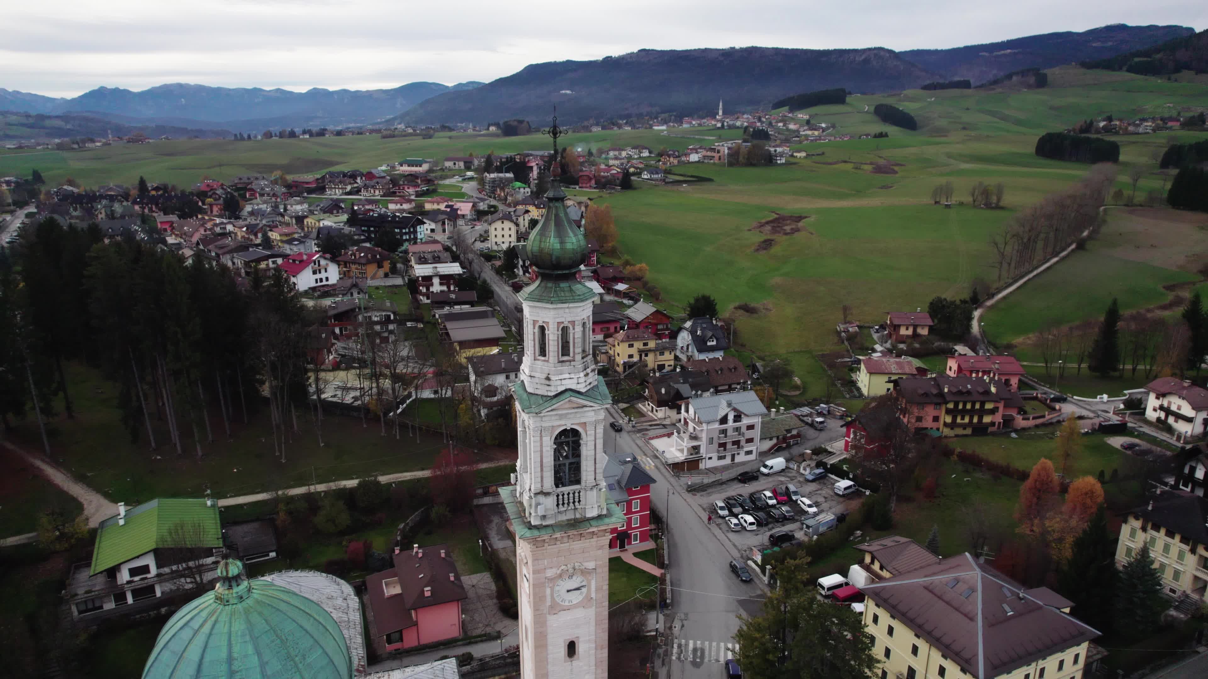 Drone View Of Asiago, Italy