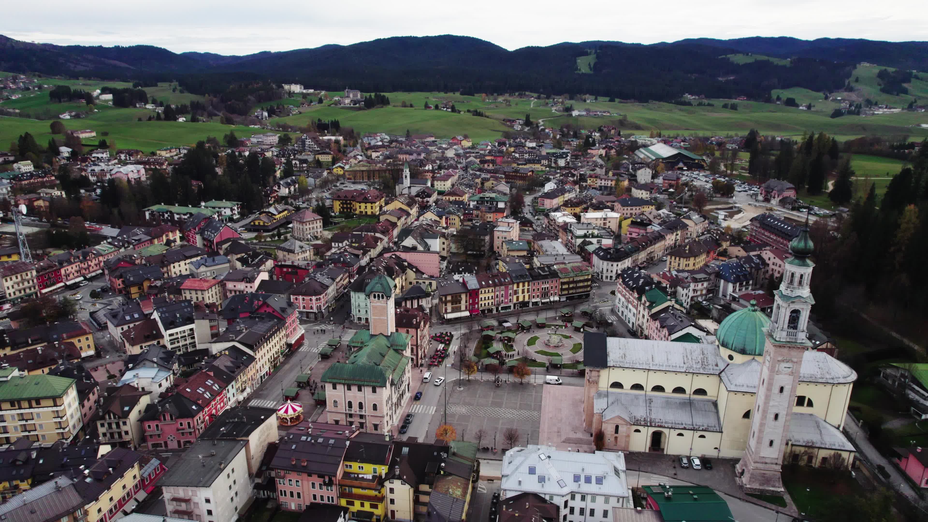 Drone View Of Asiago, Italy