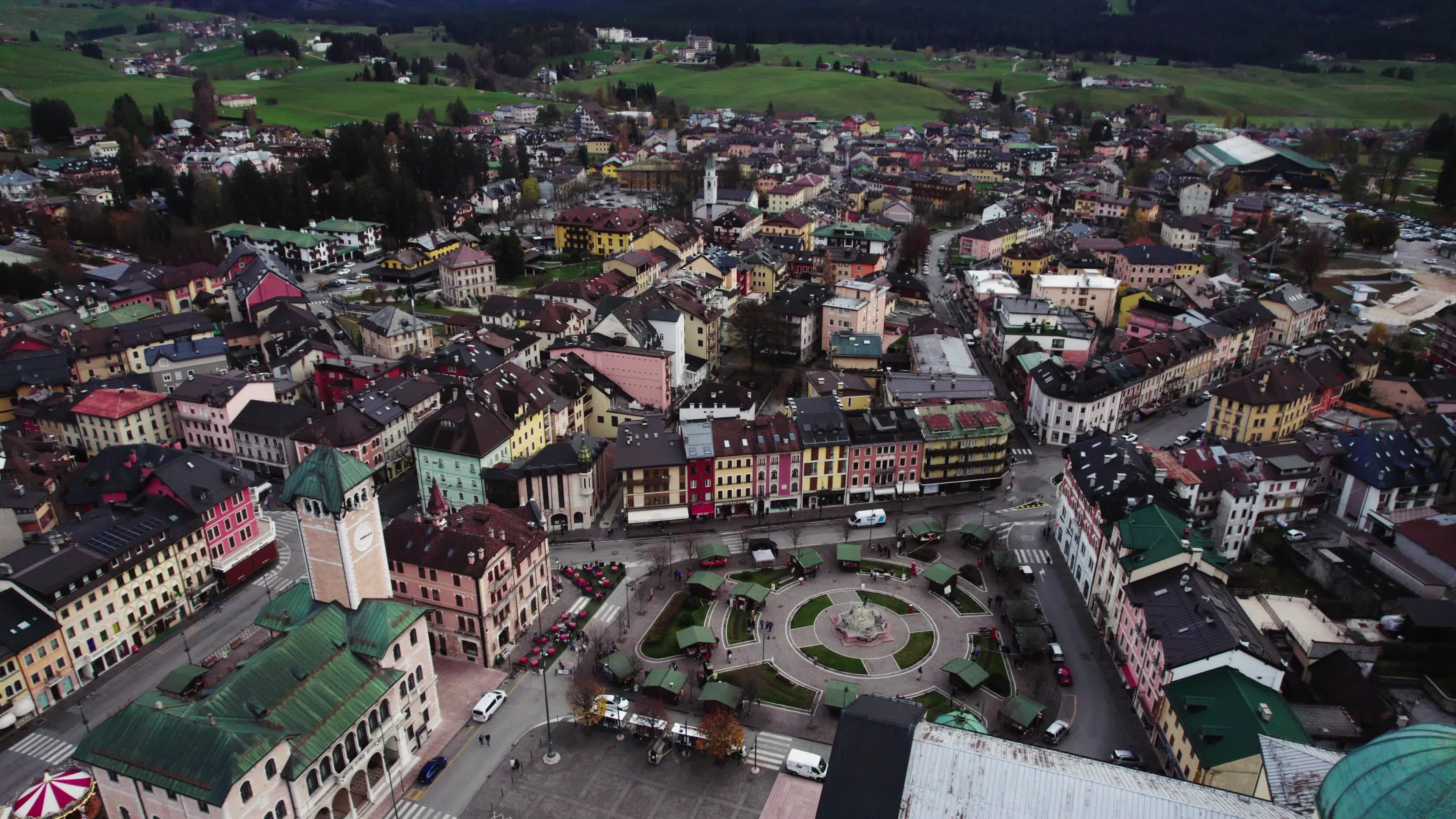 Drone View Of Asiago, Italy