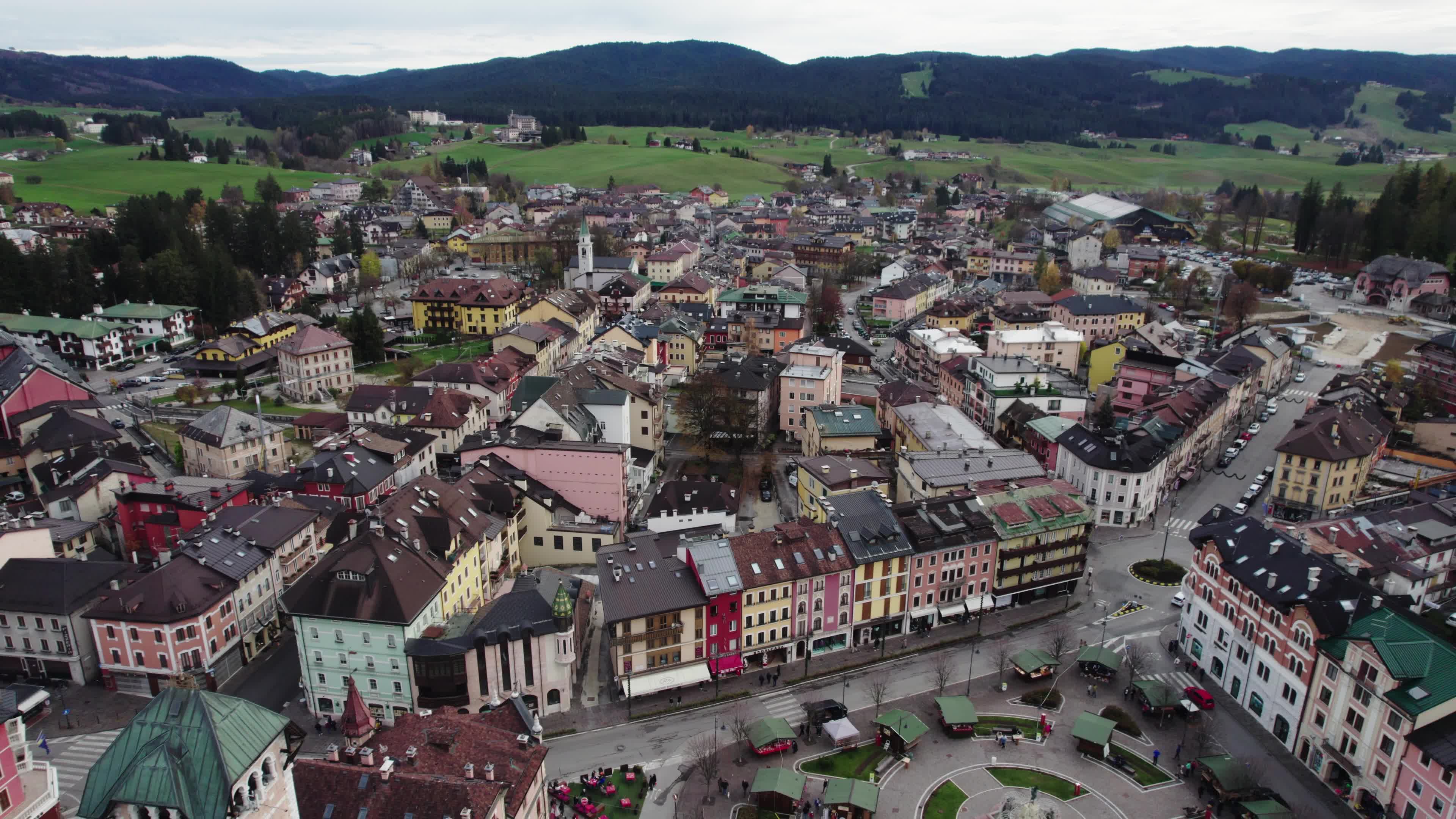 Drone View Of Asiago, Italy