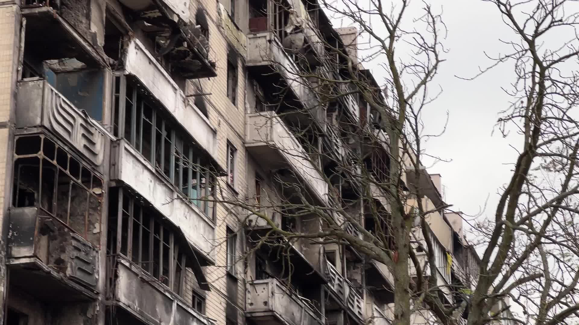Banksy Graffiti Appeared On Several Destroyed Buildings In The Kyiv Region