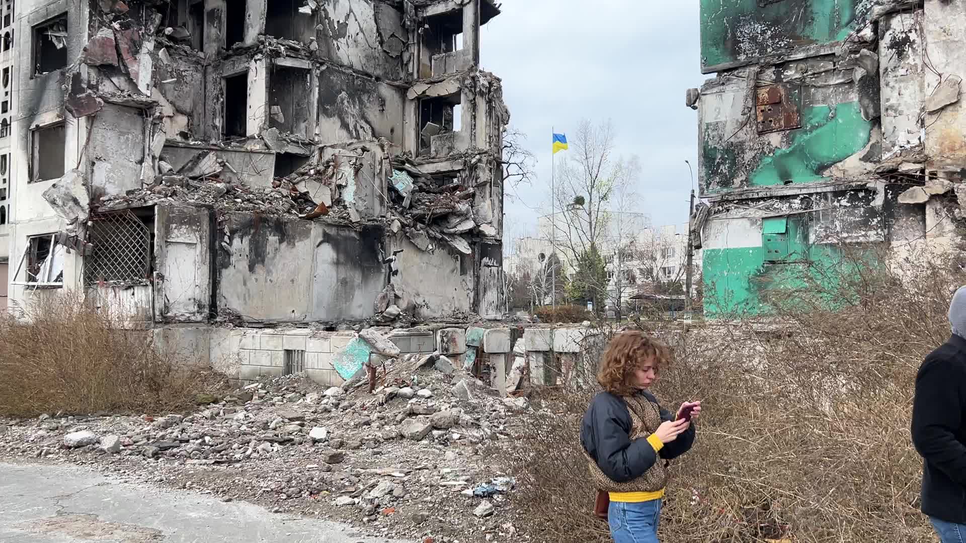 Banksy Graffiti Appeared On Several Destroyed Buildings In The Kyiv Region
