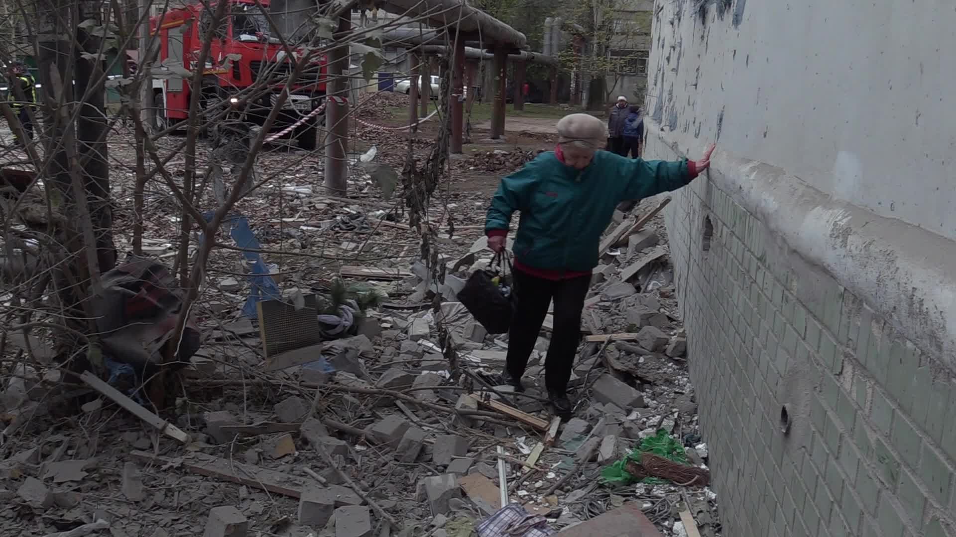 A damaged residential building after a rocket attack in Mykolaiv, amid Russia's invasion of Ukraine